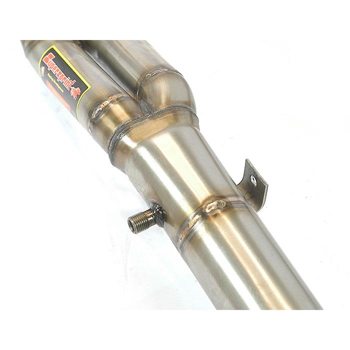 Secondary cat.-deleting right + left pipes