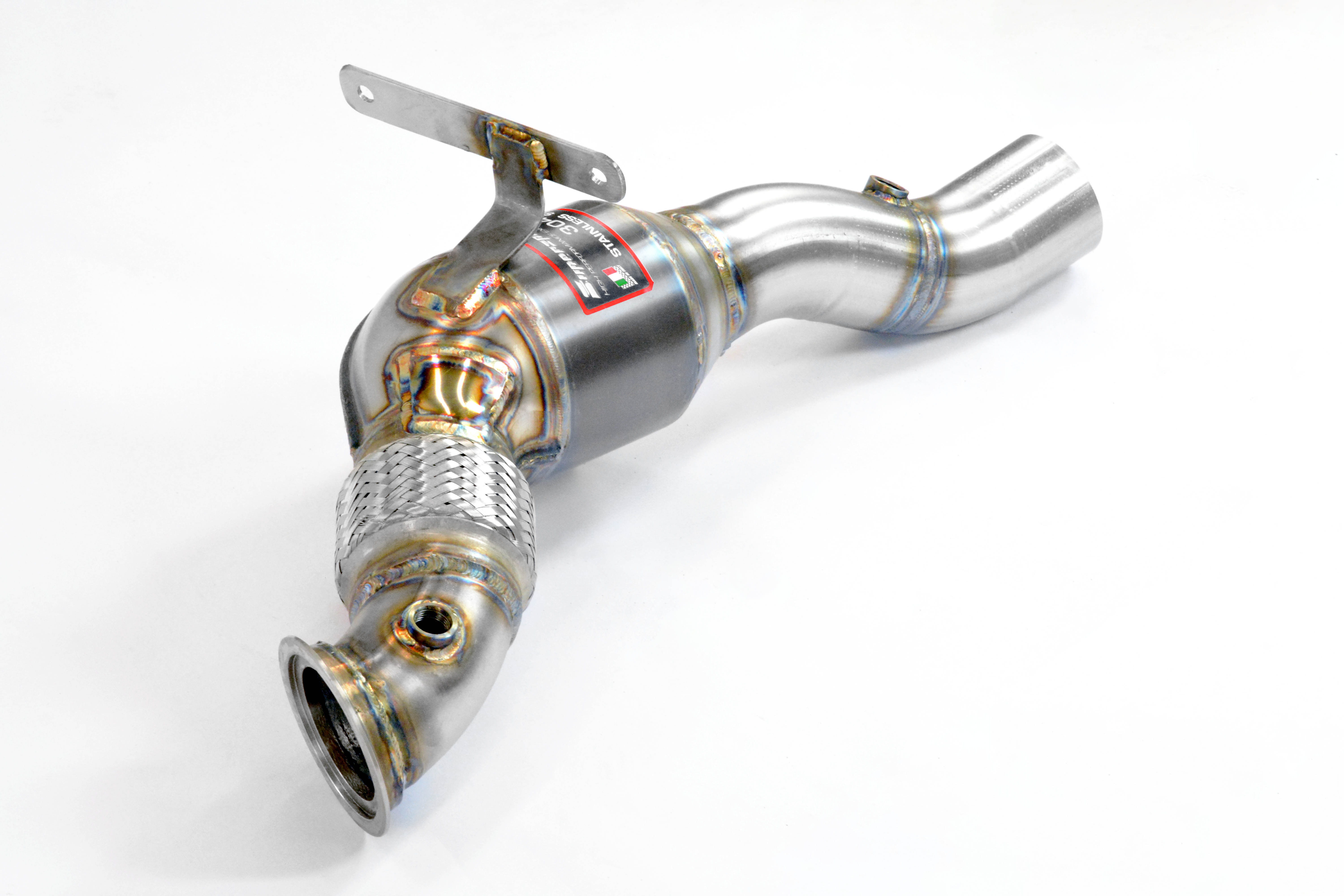 Downpipe Left + Metallic catalytic converter 