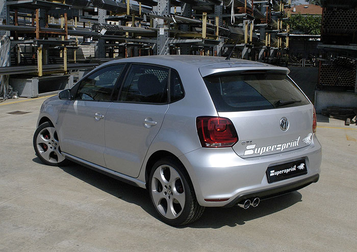 Sportauspuff anlage für VW POLO 6R GTI, VW POLO 6R GTI 1.4 TSI 3p