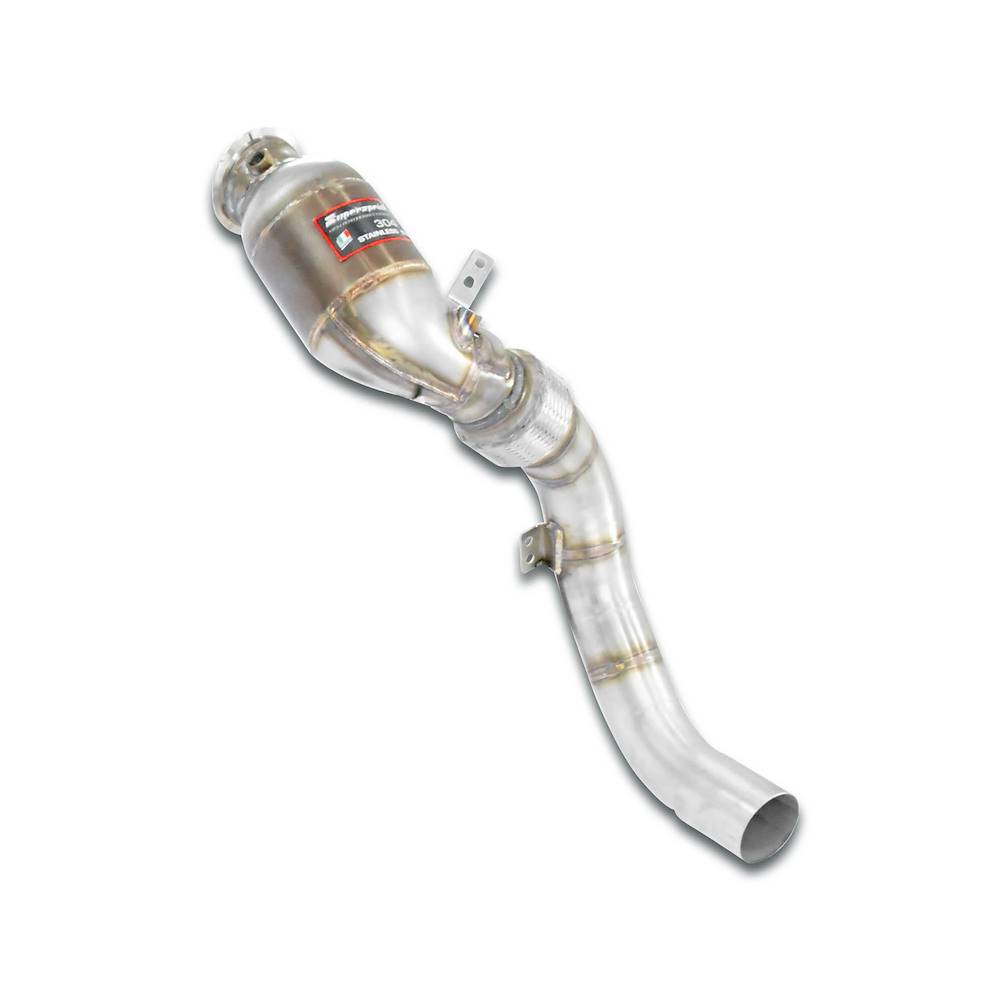 Kit tubo turbina + Catalizzatore metallico destro Compatibile con impianto Cat.-Back di serie