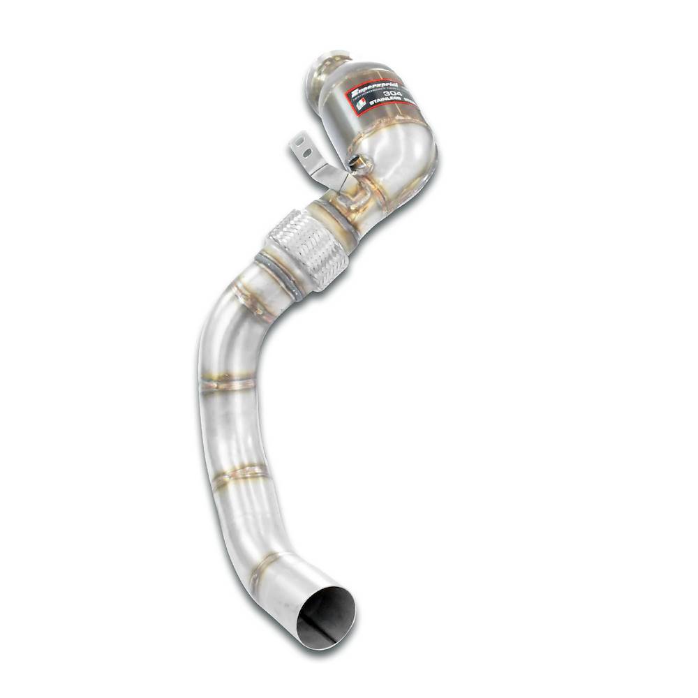 Kit tubo turbina + Catalizzatore metallico sinistro Compatibile con impianto Cat.-Back di serie