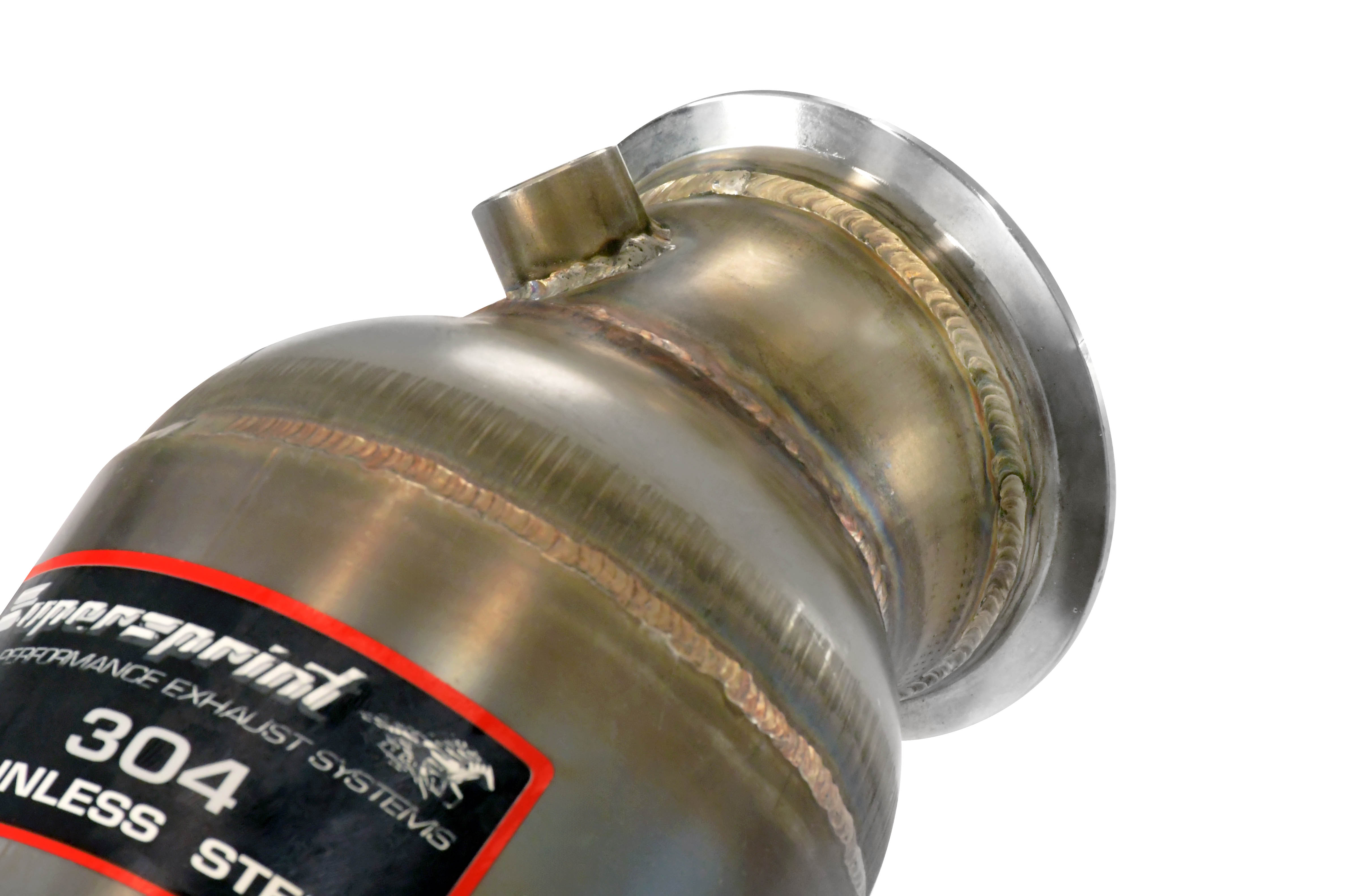 Rohrsatz ab Turbolader + Sport Metallkatalysator Rechts 100CPSI Kompatibel mit den Serien ab-Kat Anlage
