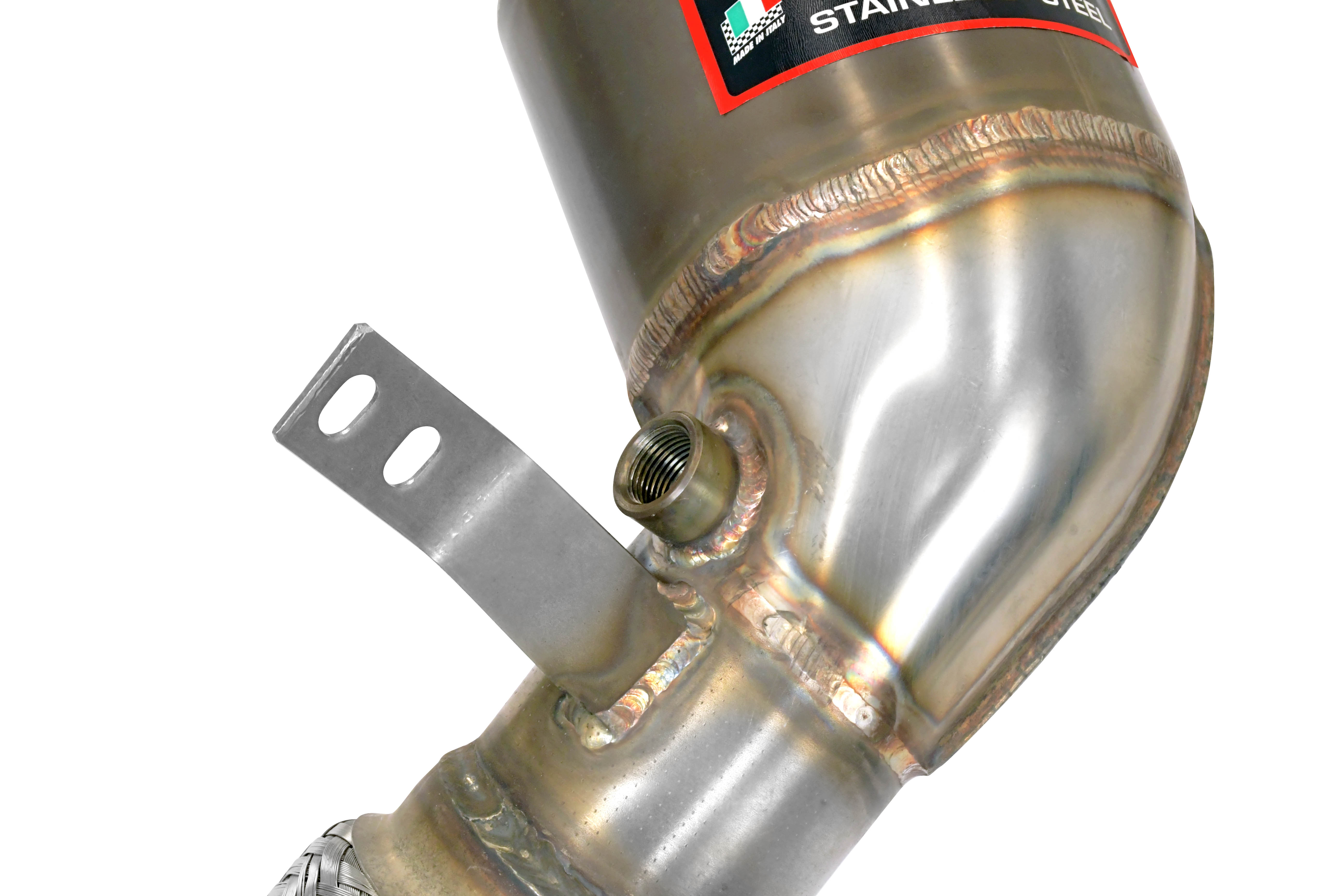 Rohrsatz ab Turbolader + Sport Metallkatalysator Links 100CPSI Kompatibel mit den Serien ab-Kat Anlage
