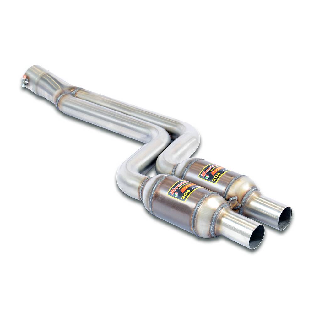 Front Metallic catalytic converter right - left