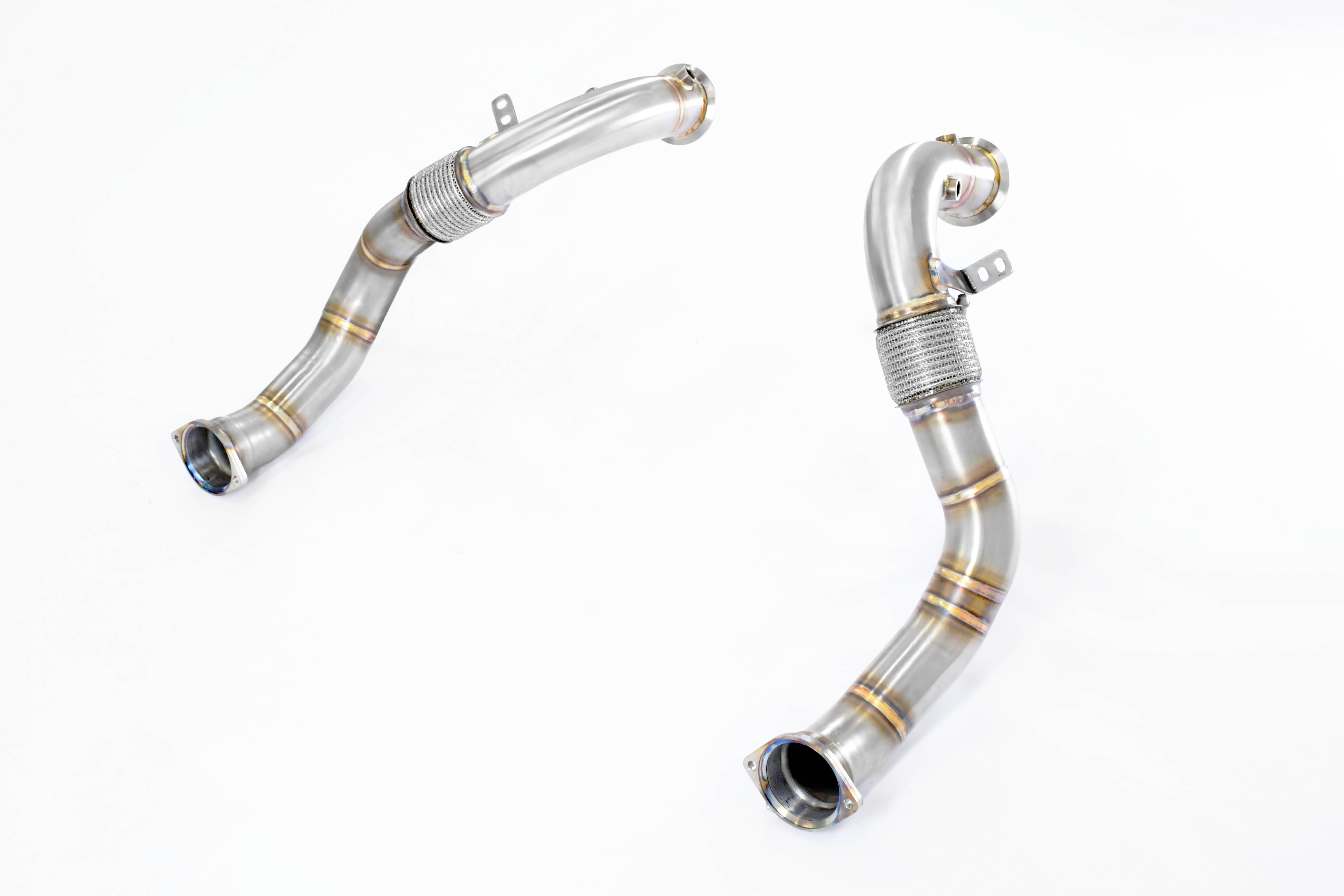 Turbo Descente tube Droite - Gauche  (Remplace le catalyseur primaire et secondaire) Compatible avec le catalyseurs tertiaires d'origine