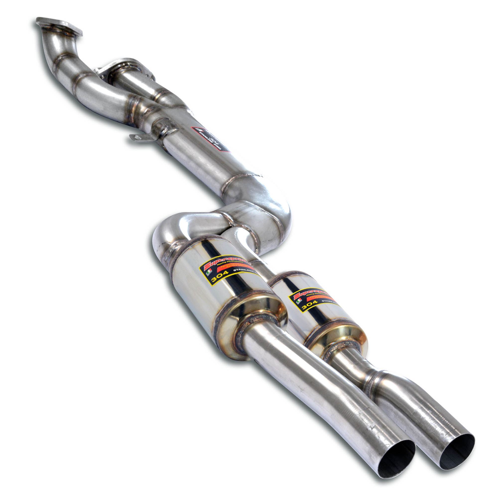 J-Pipe Touring Package Deletes the secondary catalytics + OPFs  + mid resonator Accepts the Std - Oem muffler