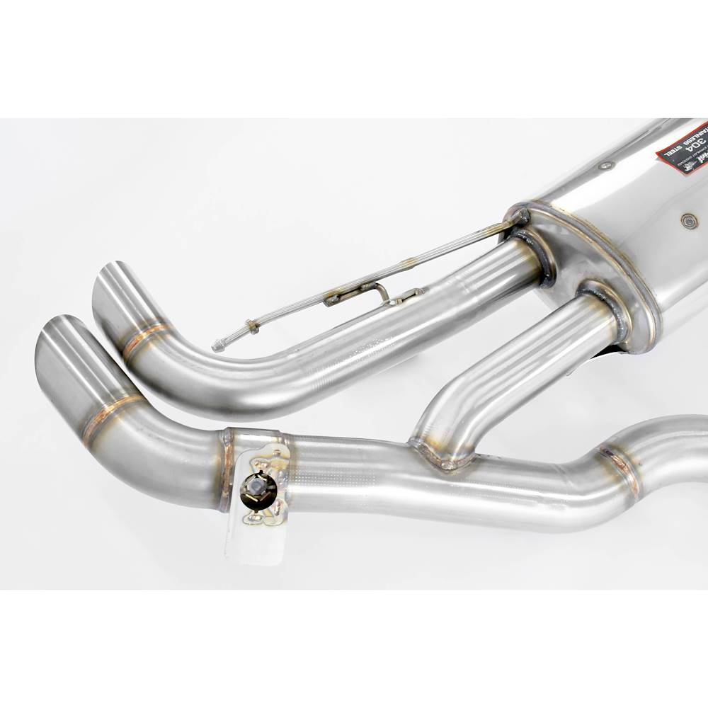 Rear exhaust right - left with valve