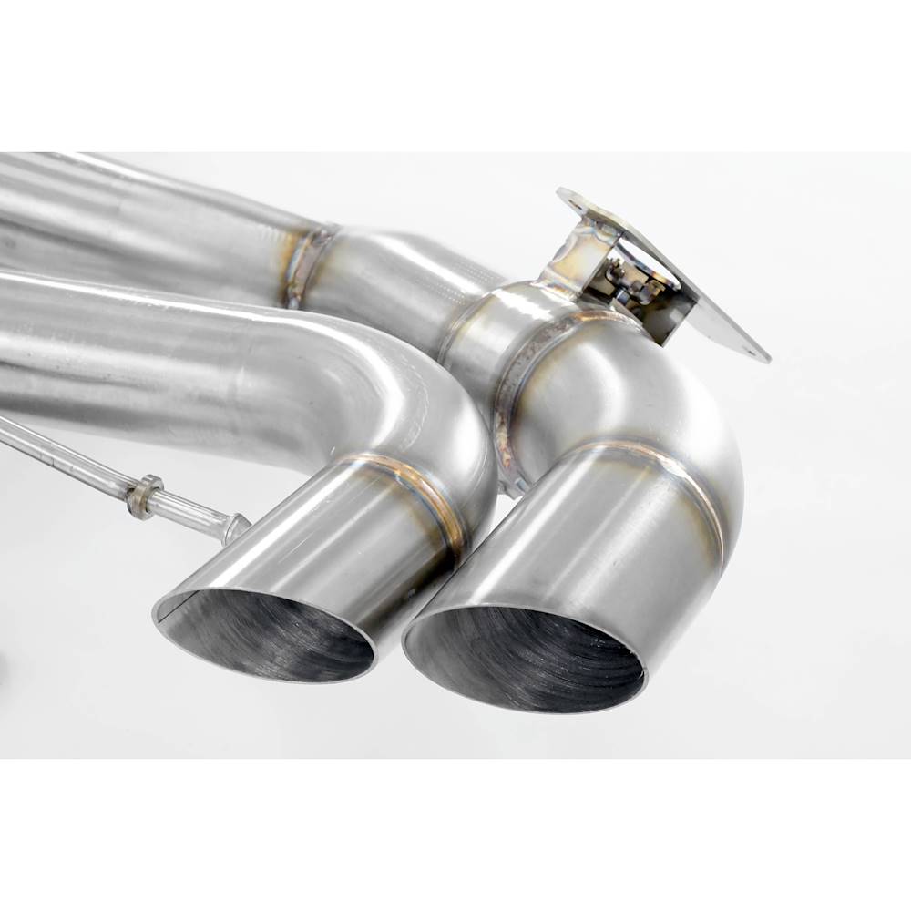 Rear exhaust right - left with valve