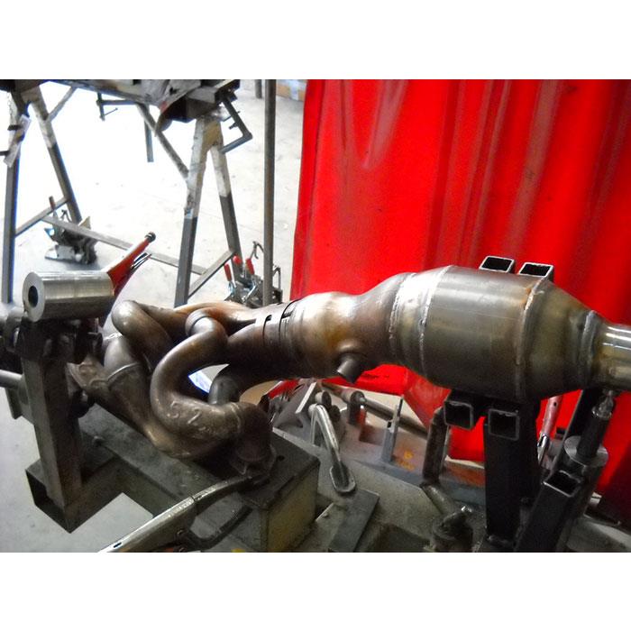 Downpipe + Catalizzatore metallico WRC (Da saldare su collettore di serie) 