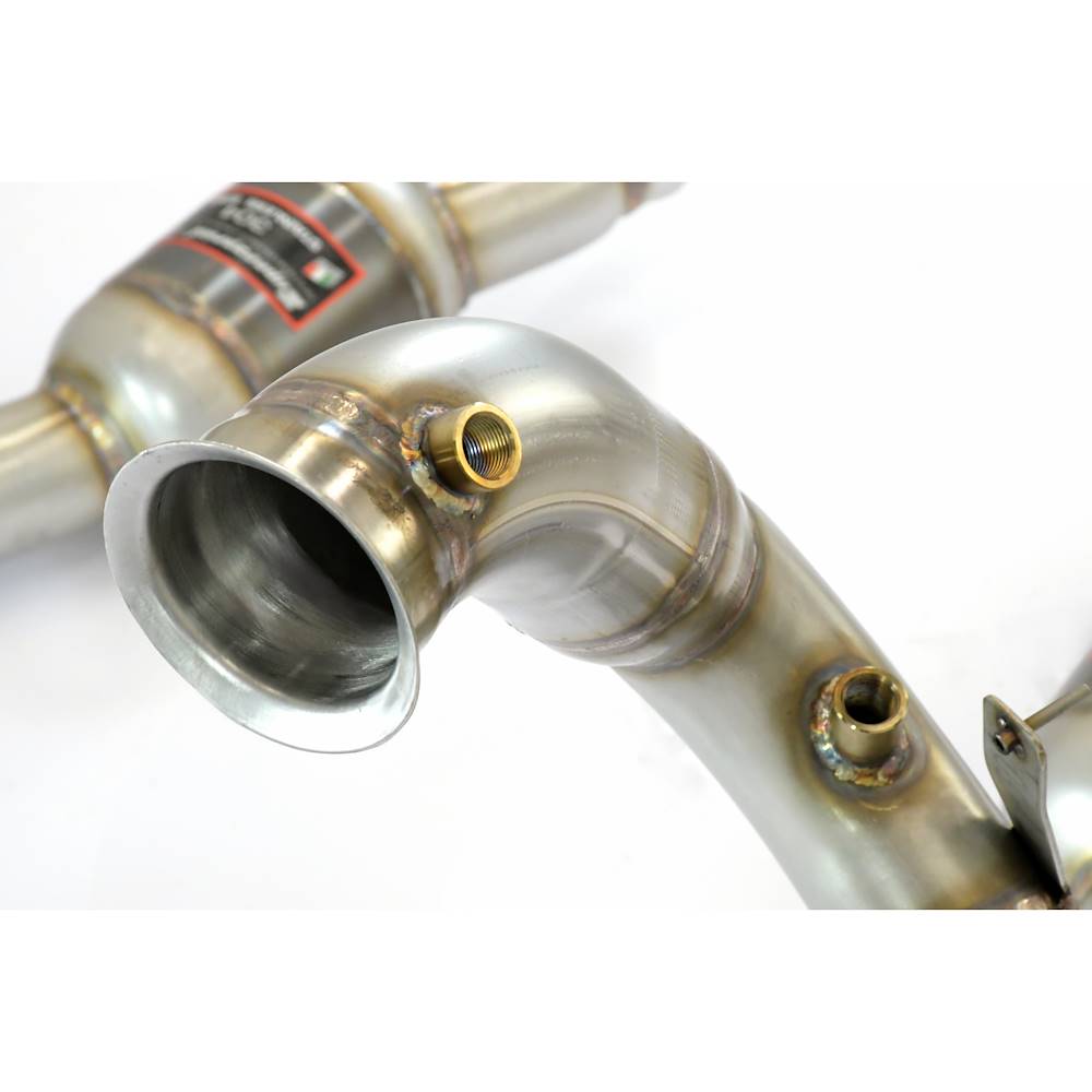 Downpipe Sinistro + catalizzatore metallico (Elimina pre-catalizzatore)