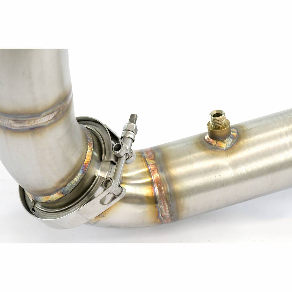 Downpipe Sinistro + catalizzatore metallico (Elimina pre-catalizzatore)
