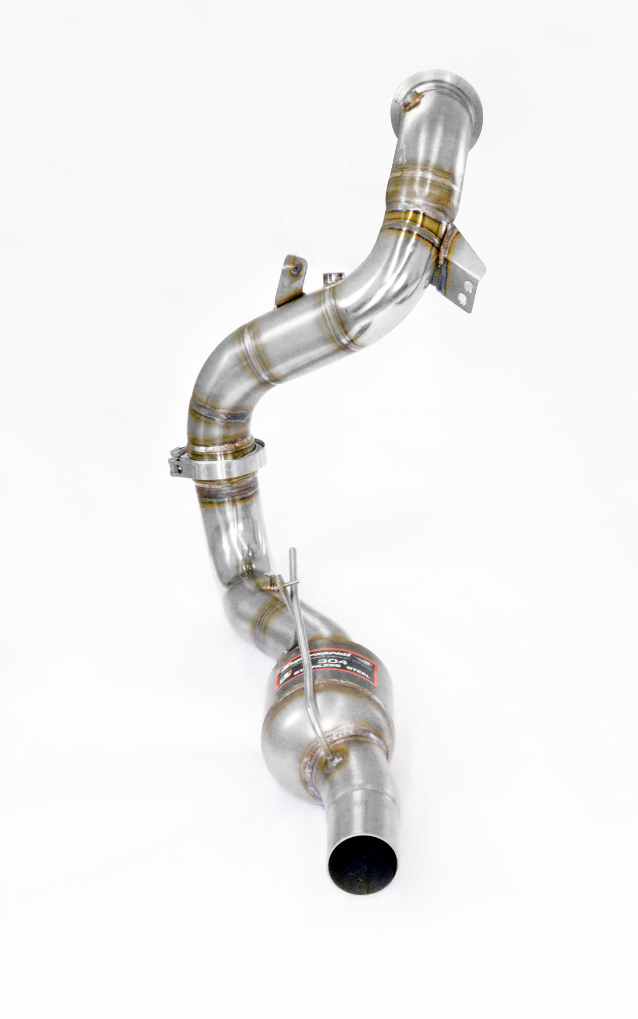 Downpipe Sinistro + catalizzatore metallico (Elimina pre-catalizzatore) 