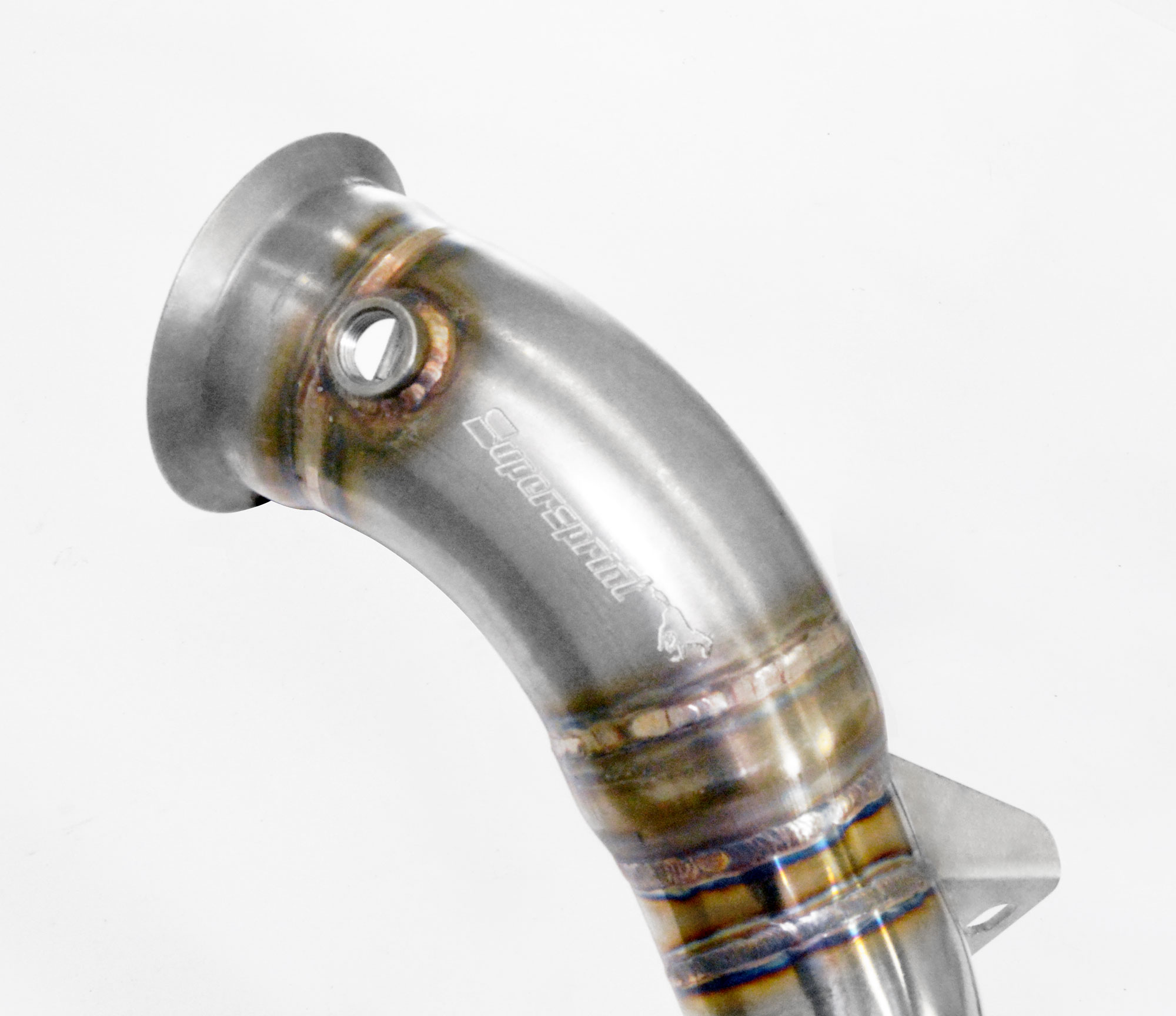 Downpipe Sinistro + catalizzatore metallico (Elimina pre-catalizzatore) 