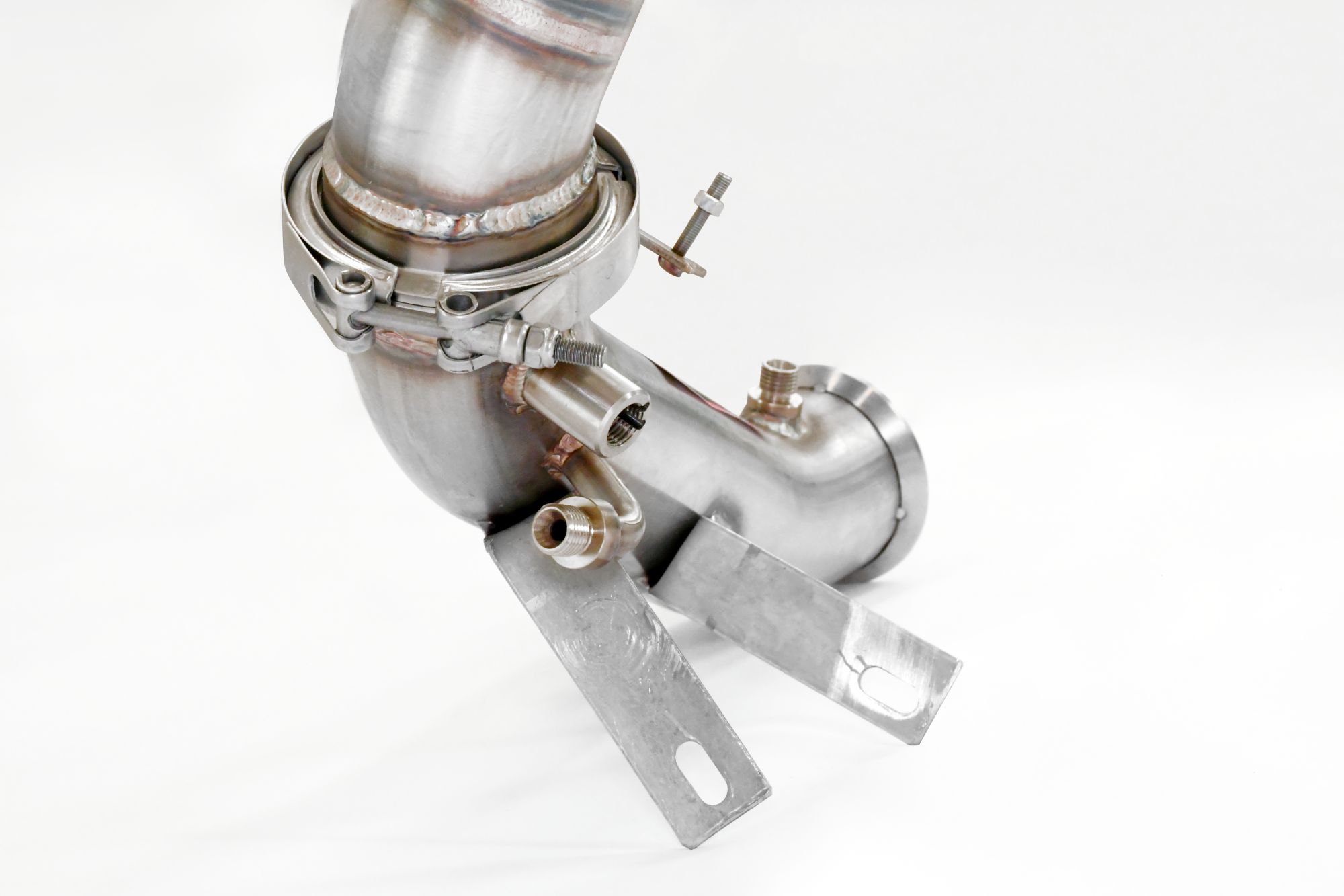Descente tube Droite + Gauche (remplace catalyseur + GPF) Avec emplacements des sondes de pression / EGT
