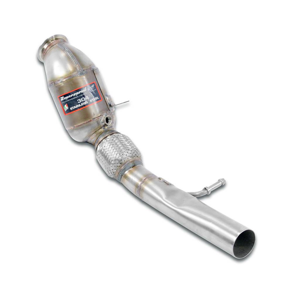 Downpipe left + Metallic catalytic 200CPSI