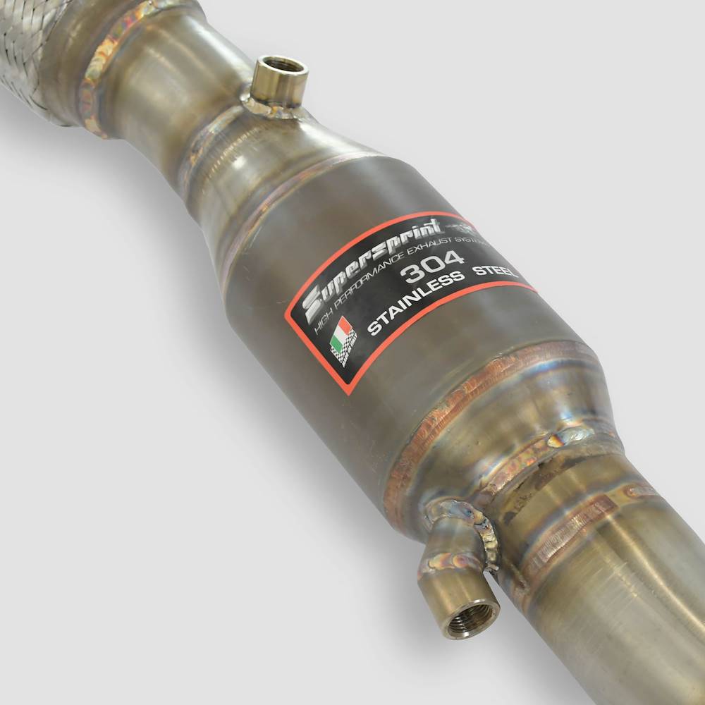 Downpipe Left+  Metallic catalytic converter