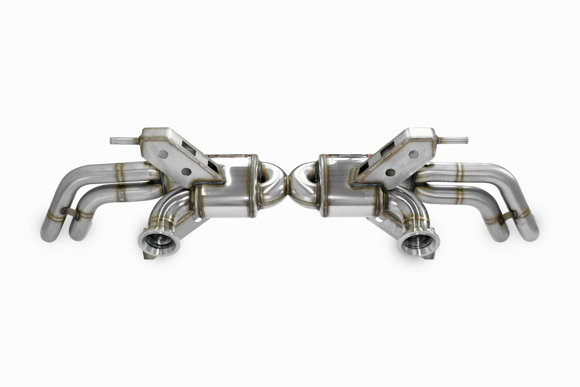 Silencieux arrière Racing Droite - Gauche 4 sorties (remplace deuxième catalyseur - fits to the Stock Sorties) <strong><span style=color:#ea0000;>-14,0 Kg</span></strong>