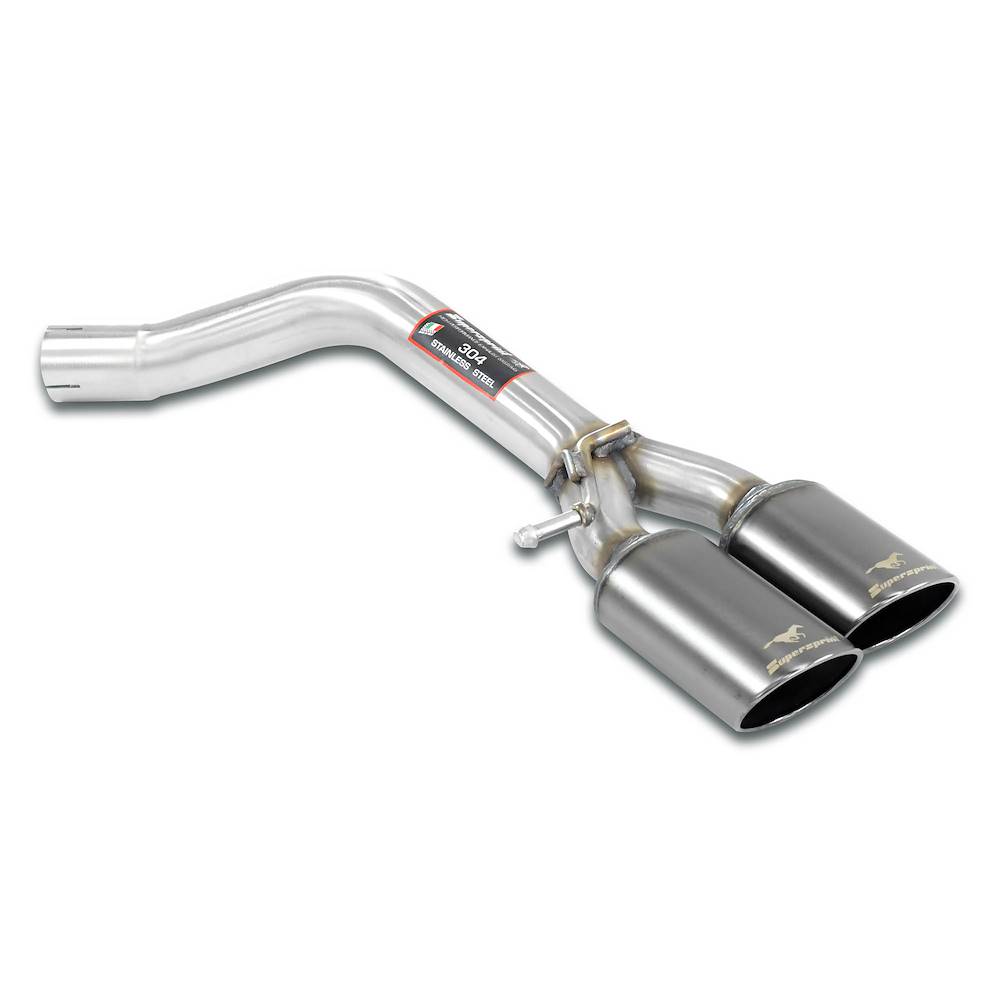 Tube de fuite droit 100x75 Gun Metal Grey (Suppression du silencieux)