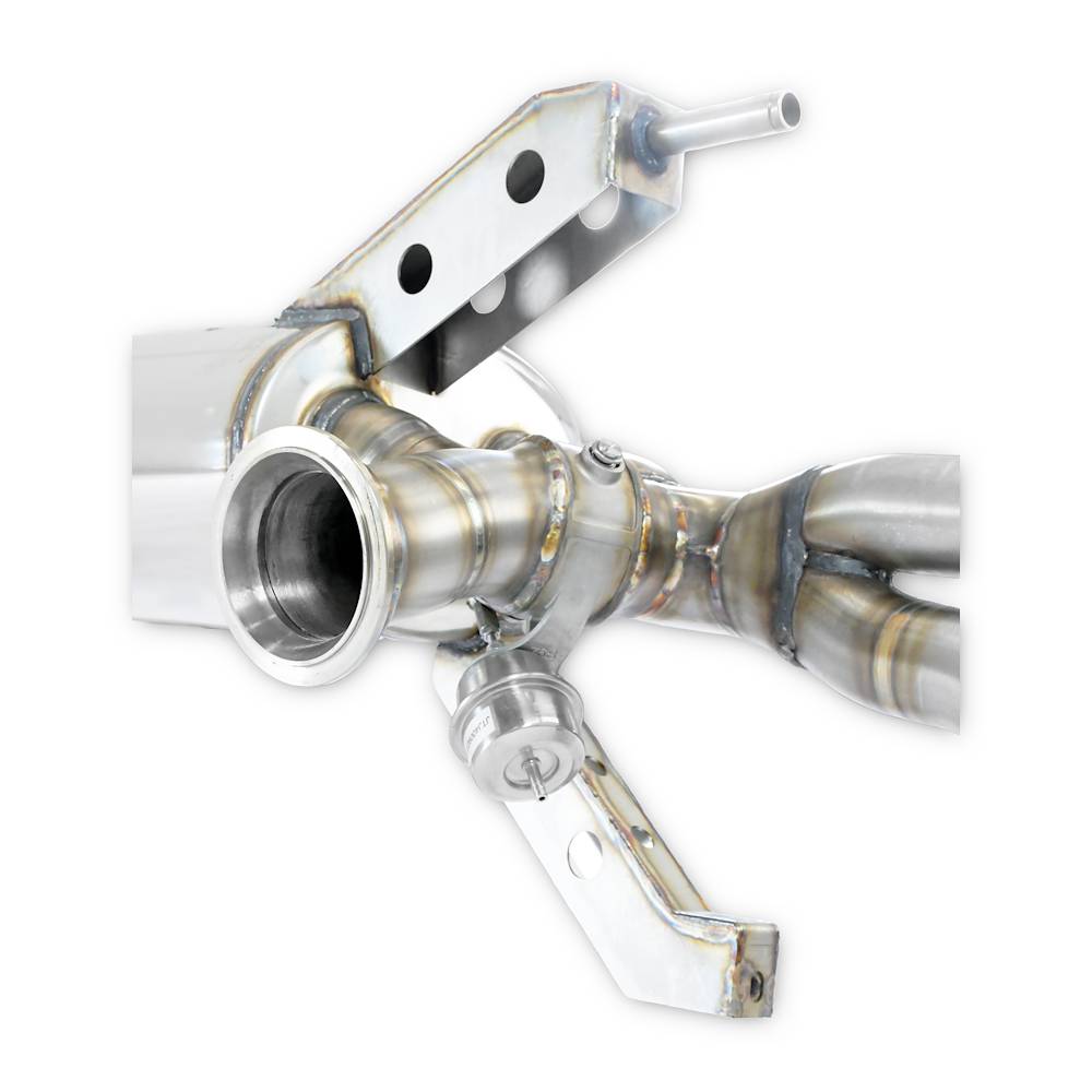 Endschalldämpfer mit Klappe Rechts + Links mit 4 Austrittsrohr (für 2° Katalysator Ersatz - Serien Endrohr) <strong><span style=color:#ea0000;>-14,0 Kg</span></strong>