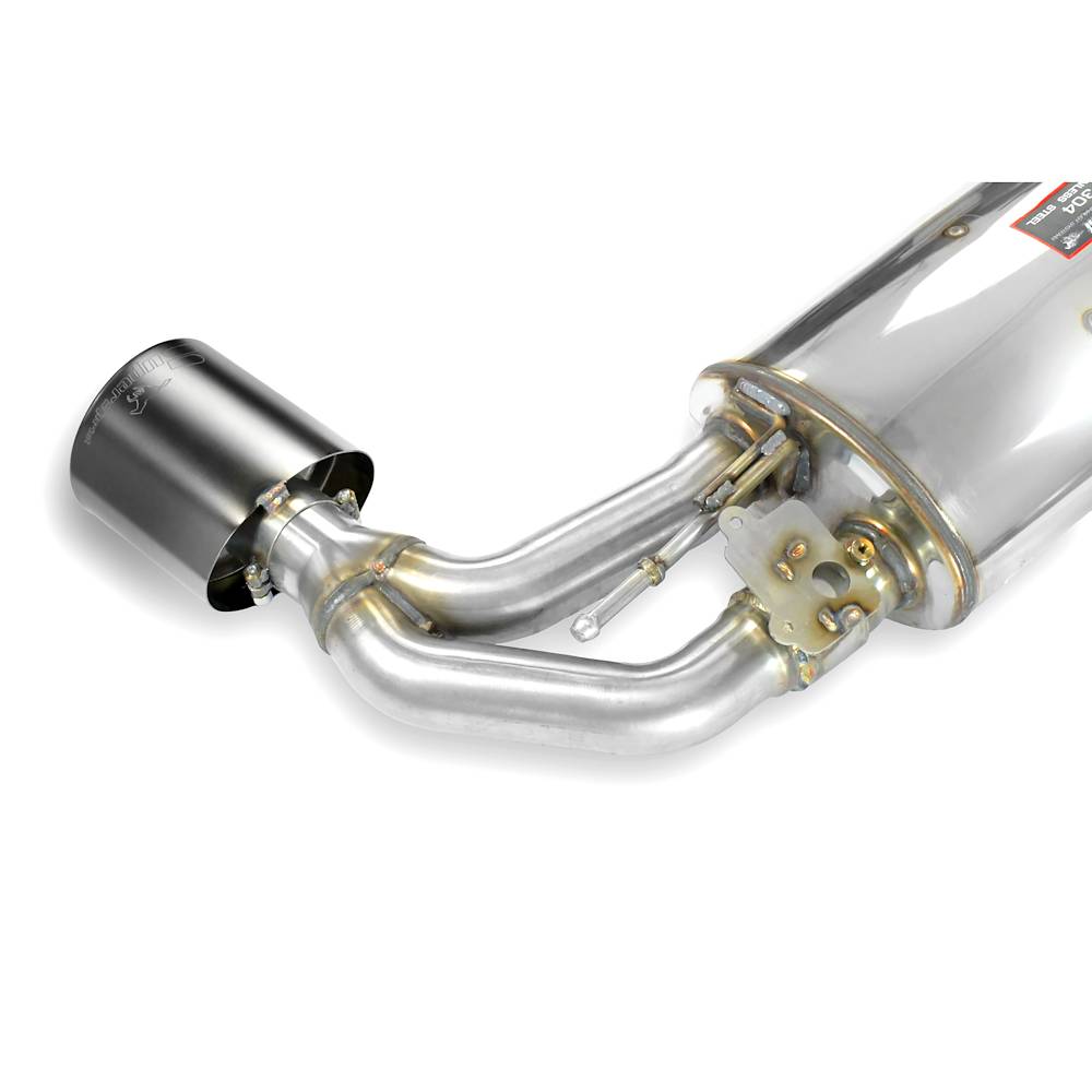 Rear exhaust with valves right - left 145x95 Gun Metal Grey