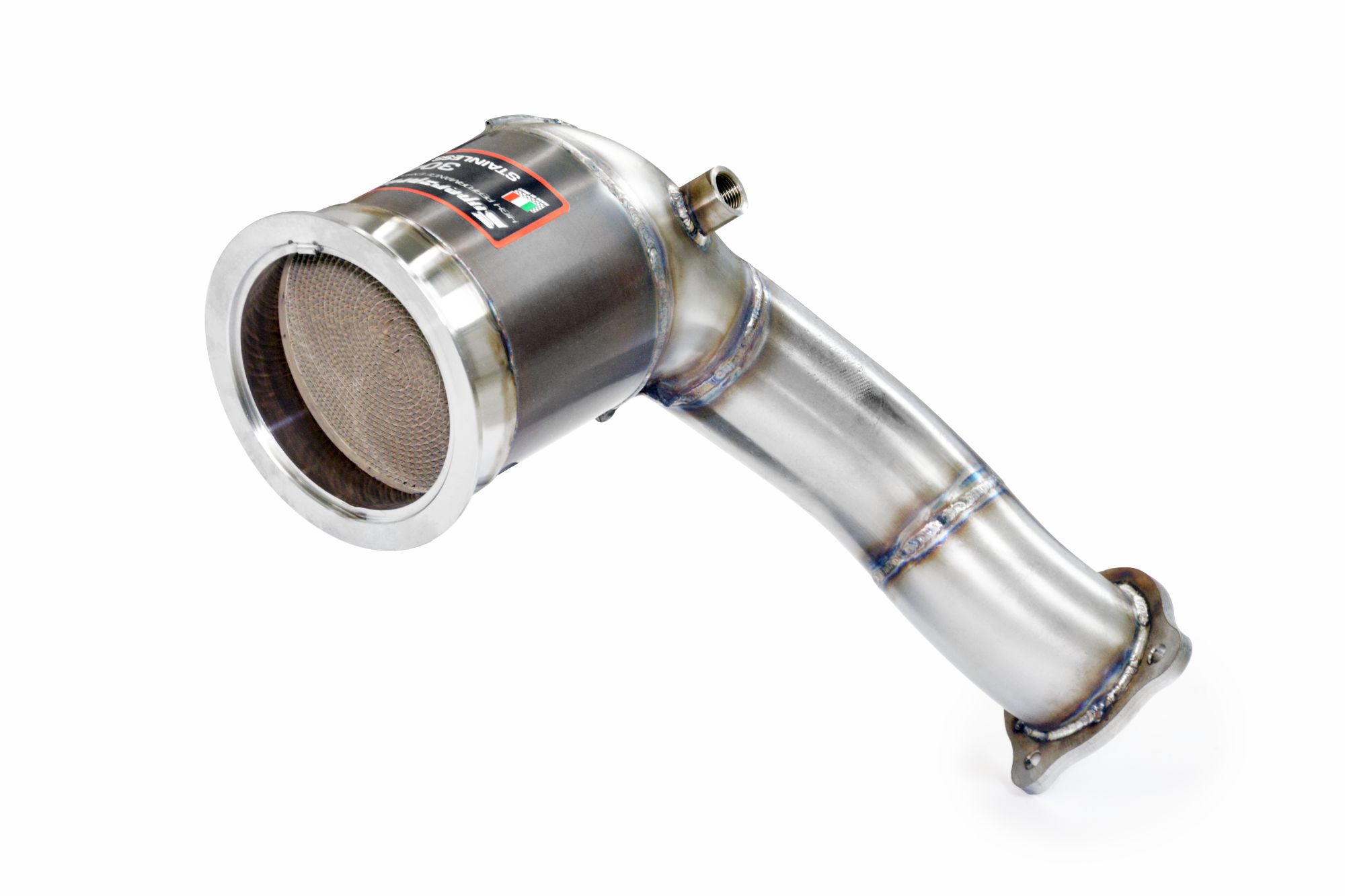Downpipe Links + Sport Metallkatalysator (Left Hand Drive / Right Hand Drive)