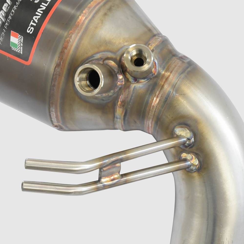 Downpipe Sinistro + catalizzatore metallico (Guida a sinistra / destra)