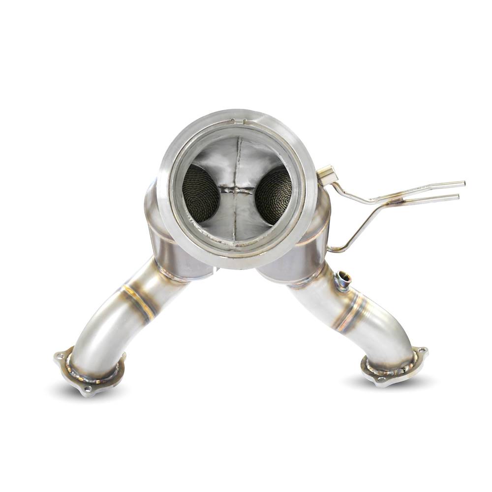 Downpipe right - left + metallic catalytic Replaces the stock catalytic + GPF (Left / Right Hand Drive)