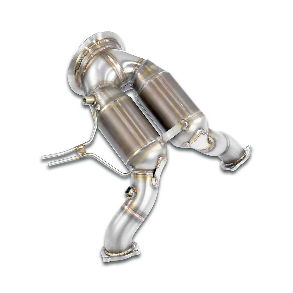 Downpipe destro - sinistro + catalizzatore metallico Sostituisce catalizzatore di serie + GPF (Guida a destra / sinistra)