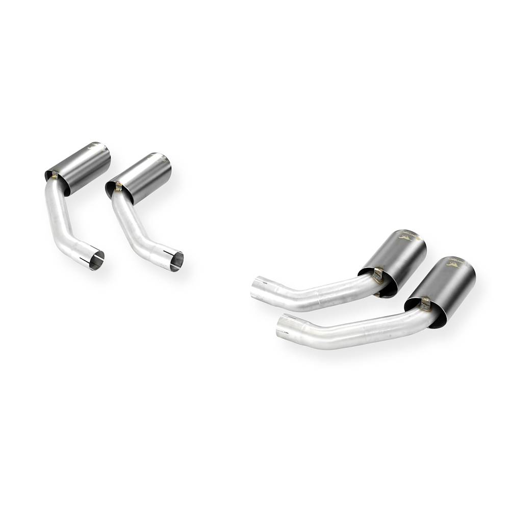 Endrohrsatz Rechts + Links 100x75 Gun Metal Grey