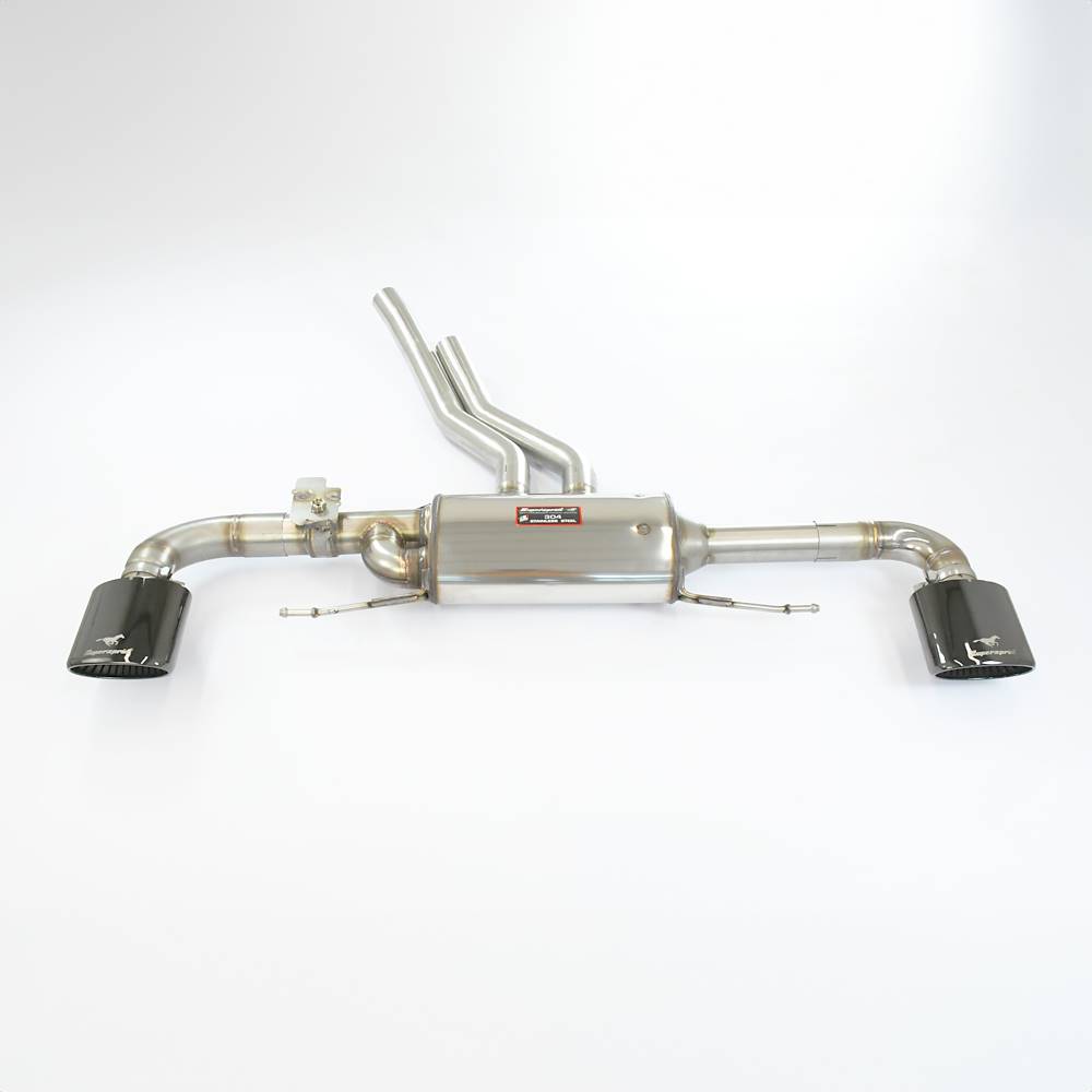 Rear exhaust right - left with valve, endpipes GT Black 170x105