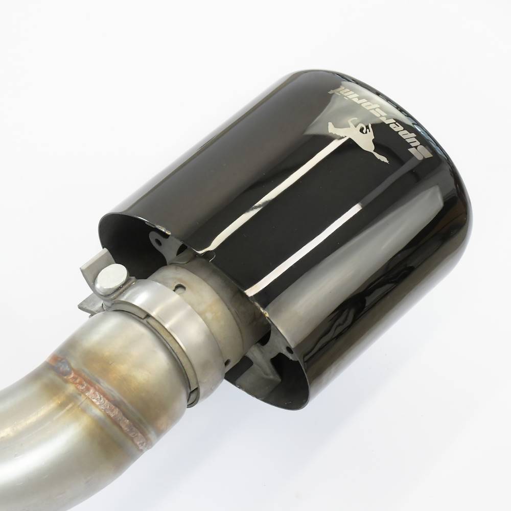 Rear exhaust right - left mit valve, endpipes GT Black 170x105