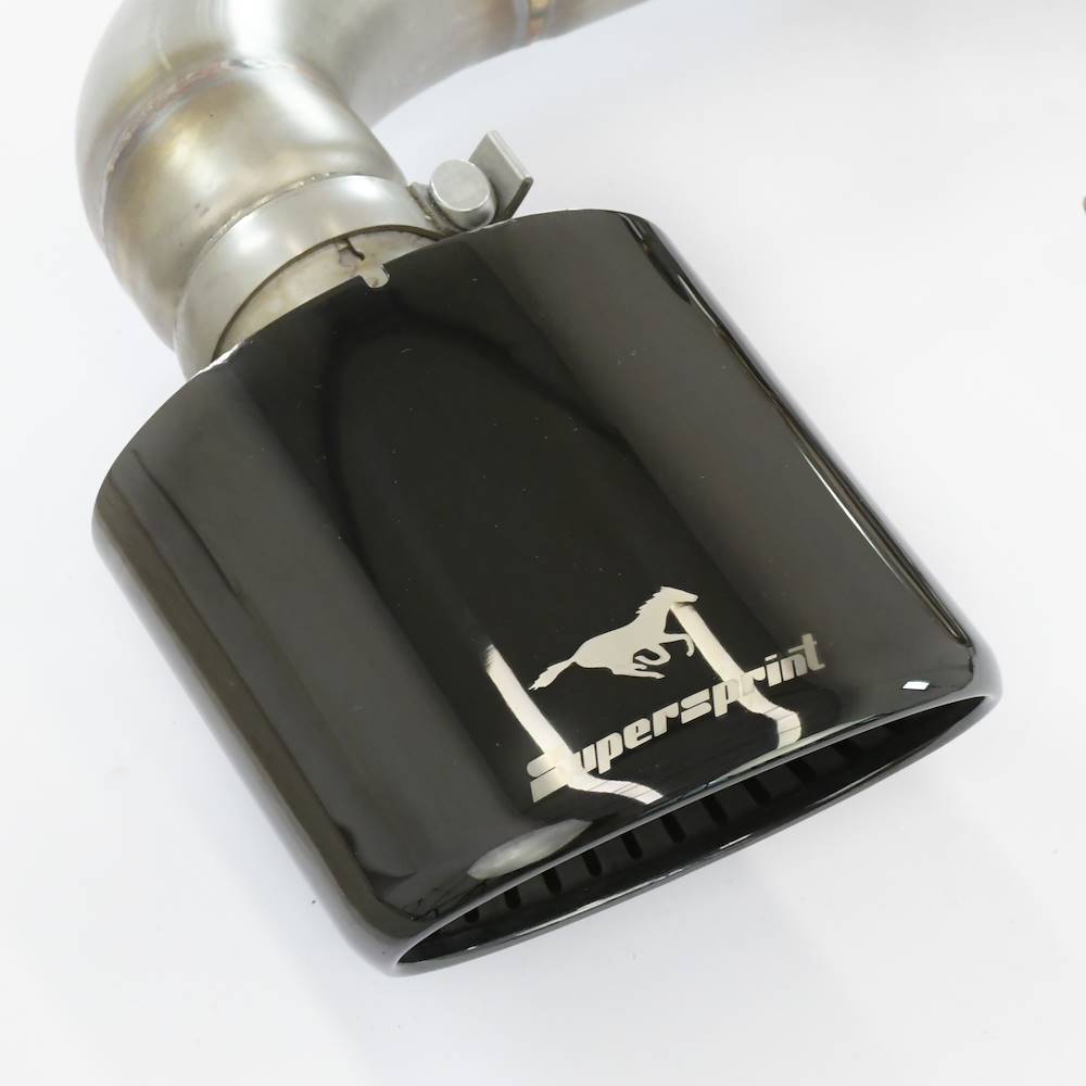 Silencioso trasero Derecho - Izquierdo con valvula, colas de escape GT Black 170x105