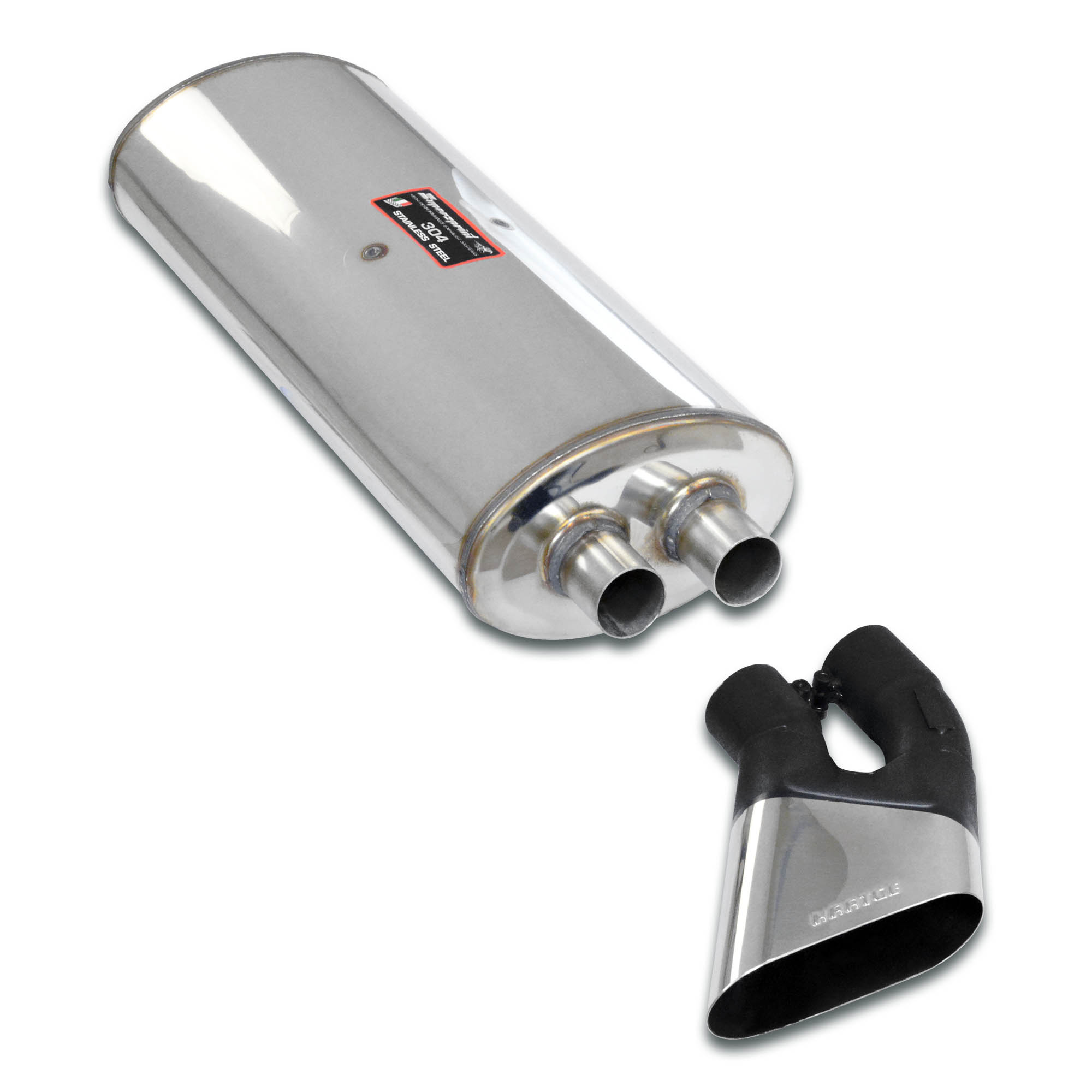 Rear exhaust Hartge flat oval tail pipe 170x60 (angle exit)