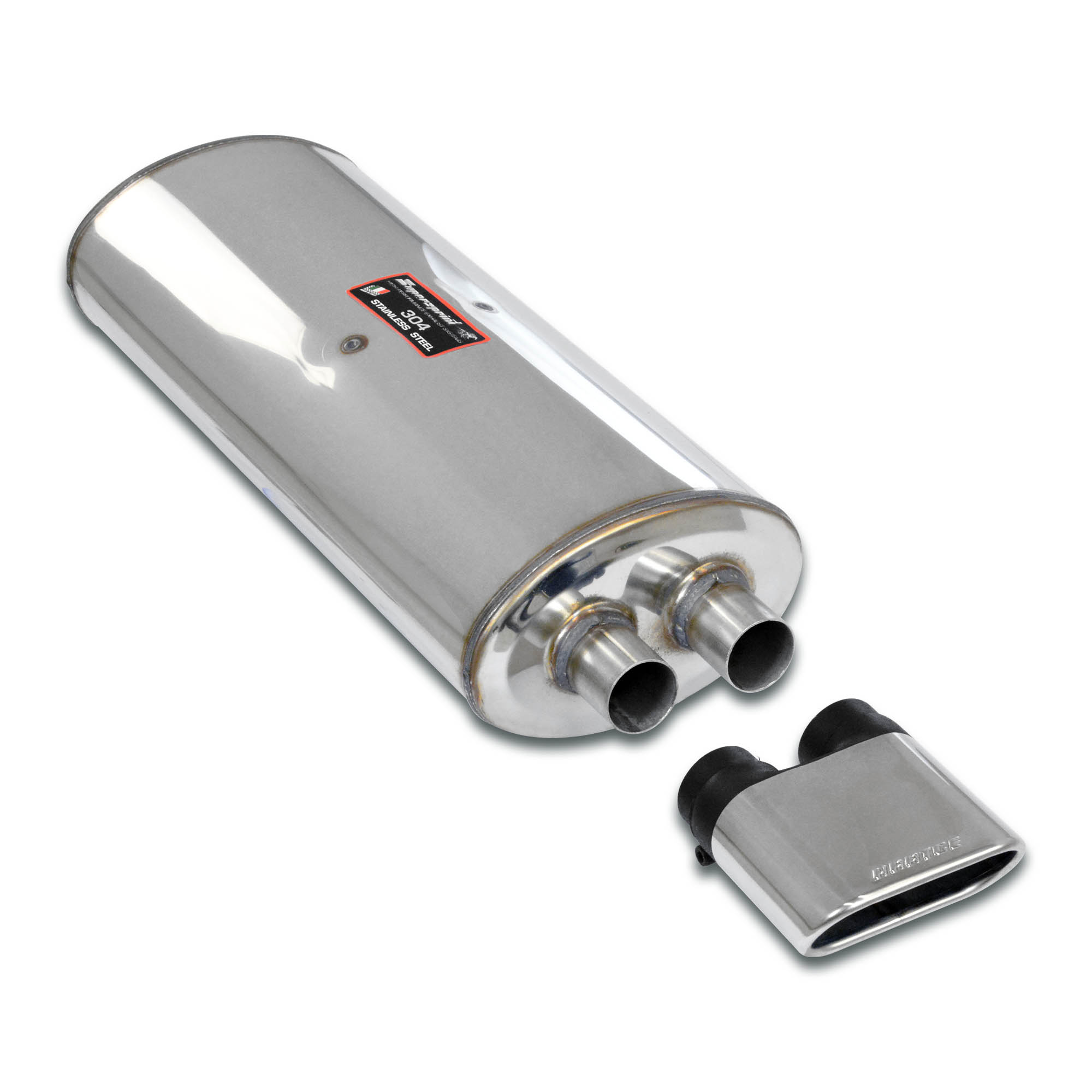 Rear exhaust Hartge flat oval tail pipe 140x65 (straight exit)