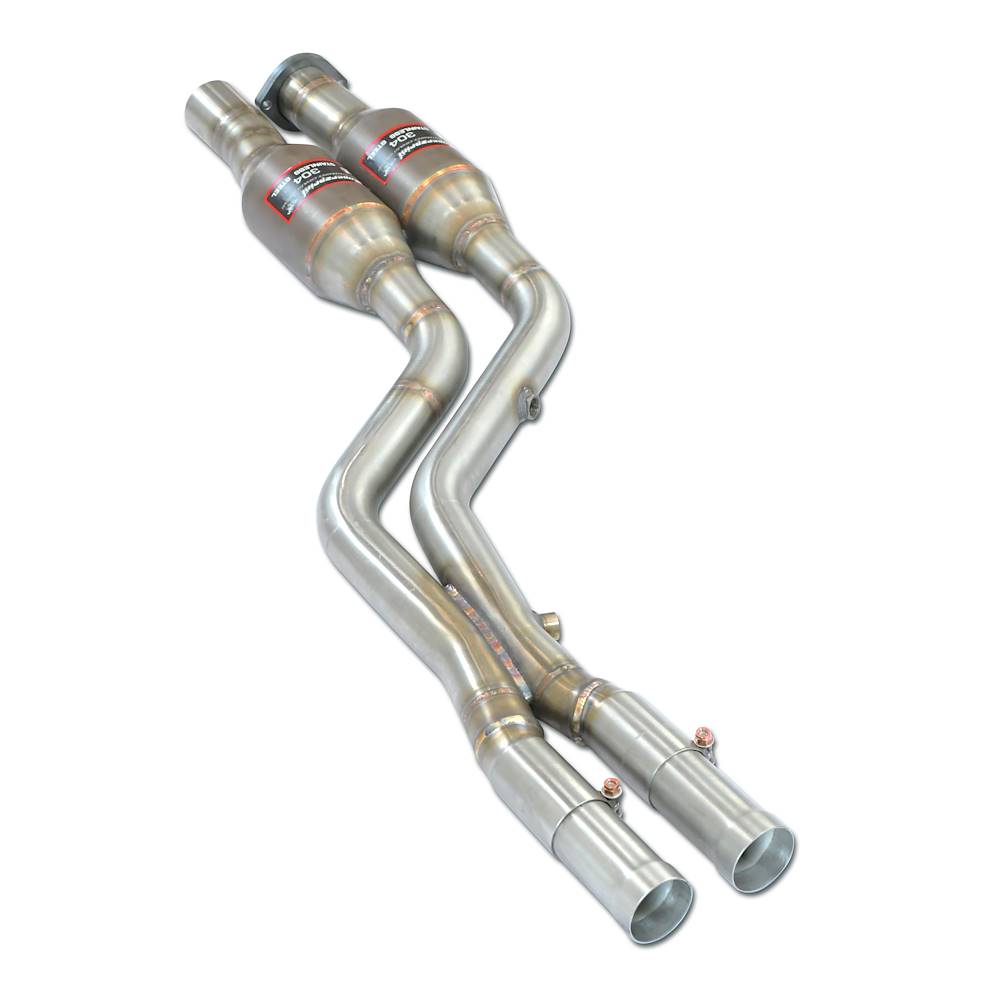 Front Metallic catalytic converter right - left + X-Pipe