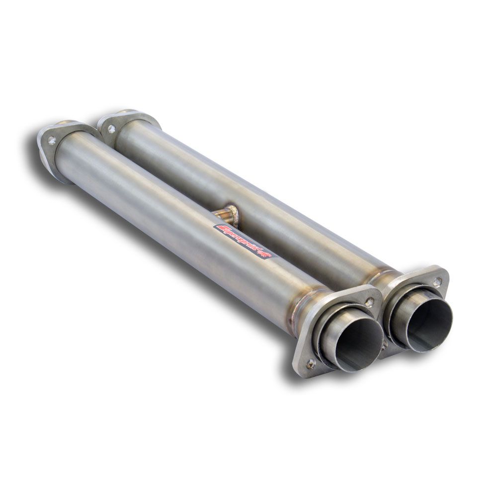 Mittelrohrsatz Rechts + Links mit Verbindungsrohr “H-Pipe”  Ersetz Serien Mittelschalldämpfer
