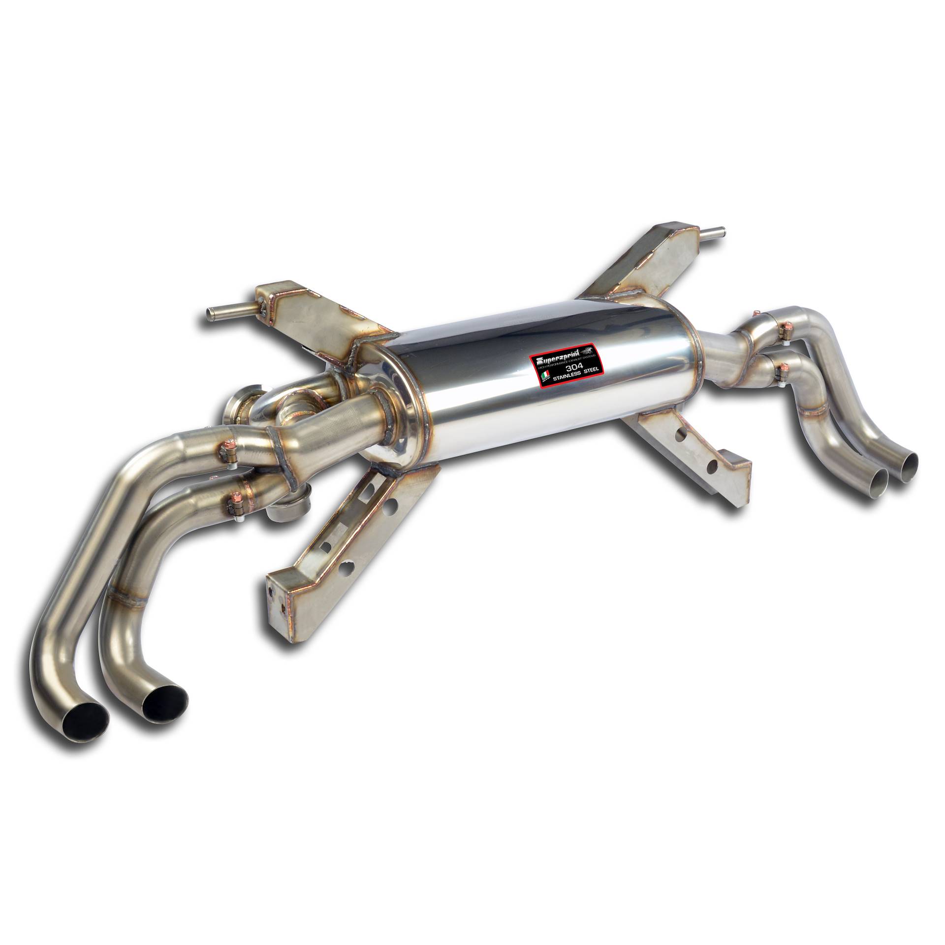 Rear exhaust with valves Right - Left 4 exits (Deletes the stock, secondary catalytics - fits to the stock endpipes) <strong><span style=color:#ea0000;>-14,0 Kg</span></strong>