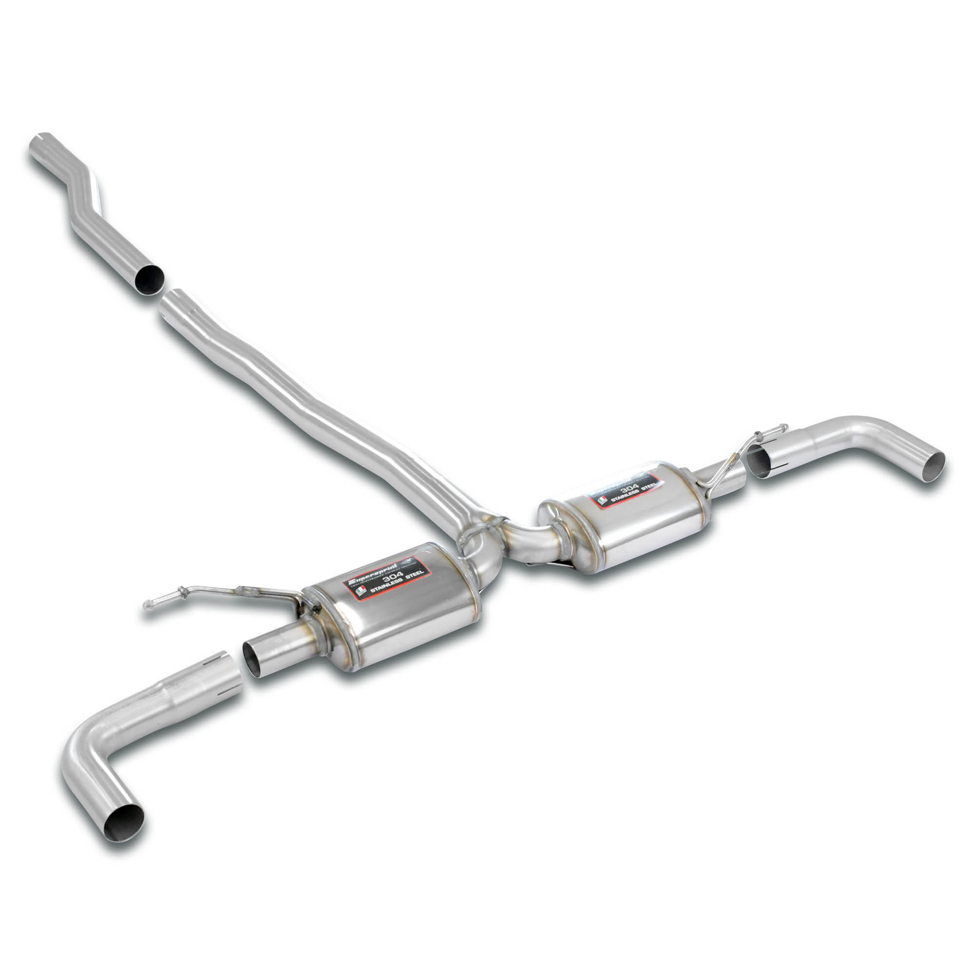 Rear exhaust Right - Left Racing 
