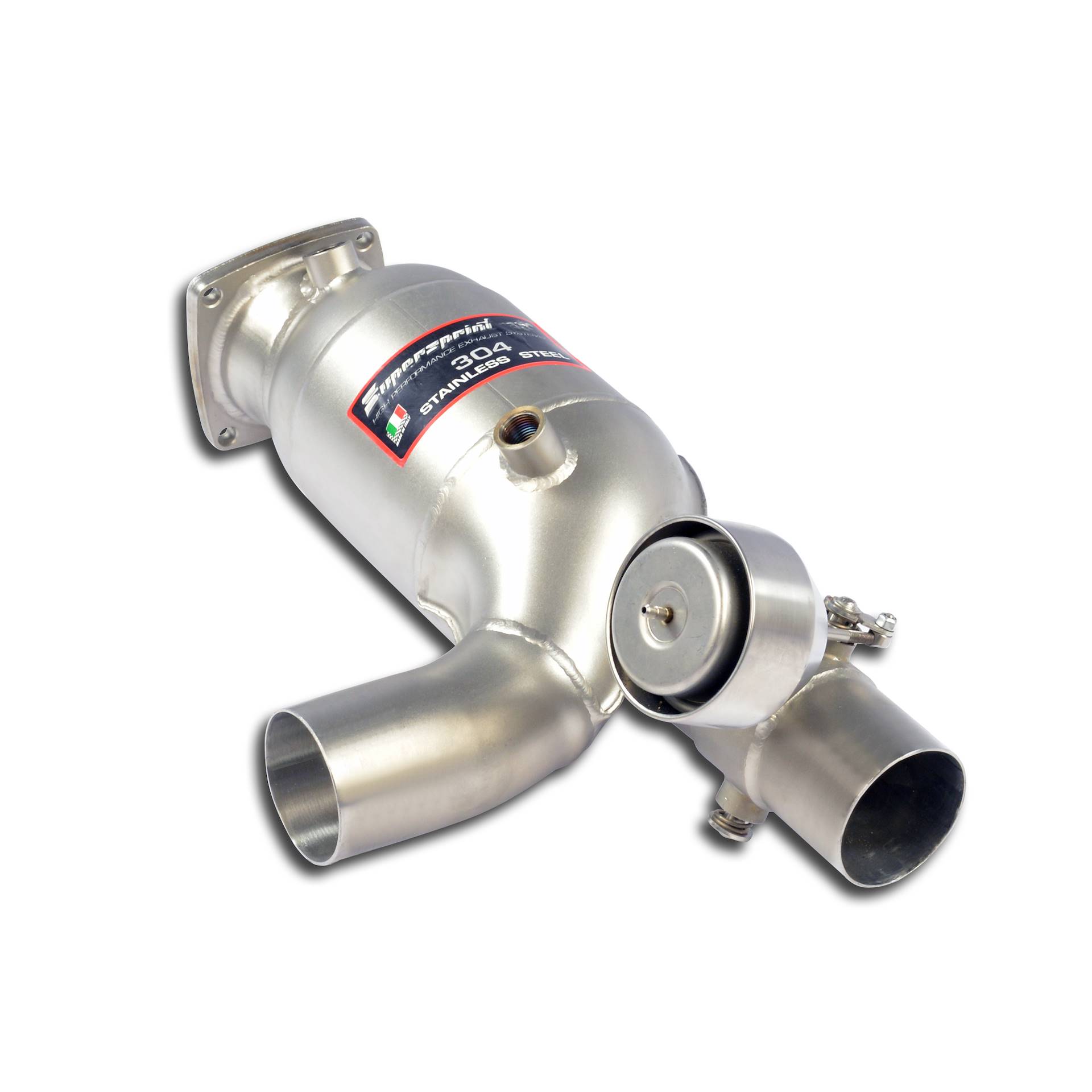 Front exhaust with Metallic catalytic converter + valve Right