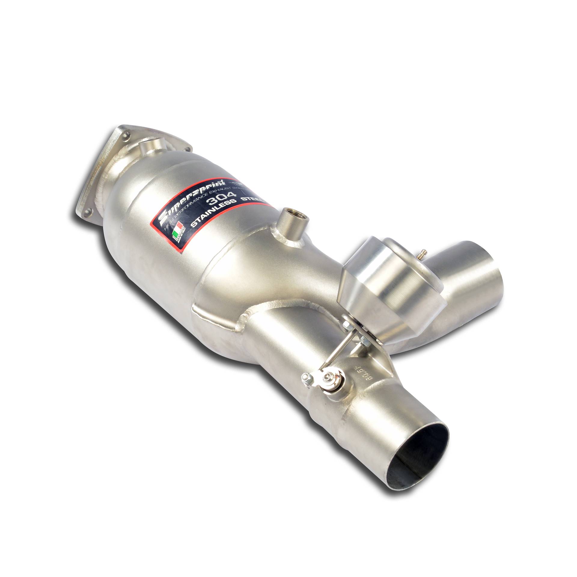 Front exhaust with Metallic catalytic converter + valve Left