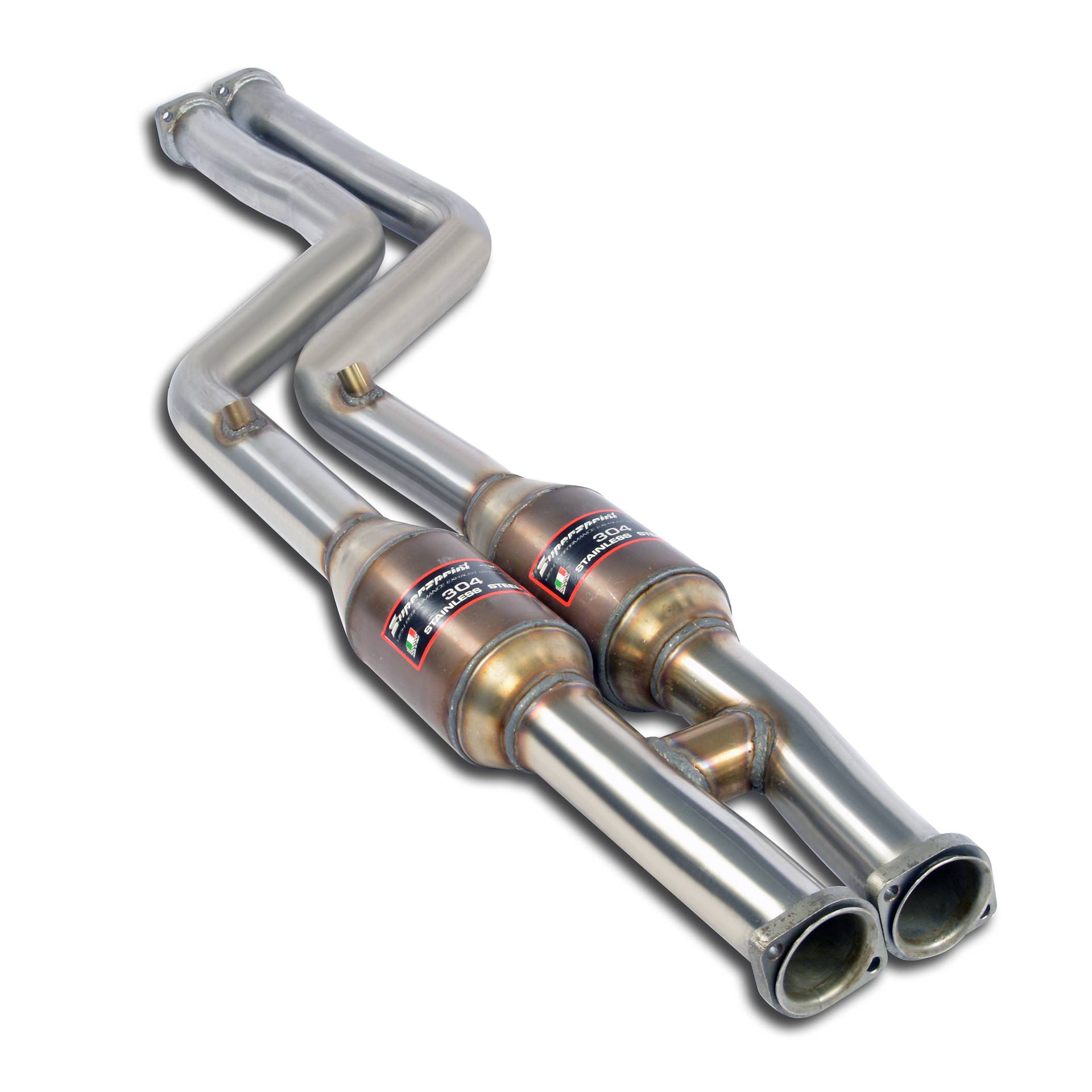 Front exhaust H-Pipe with  Metallic catalytic converter Right + Left