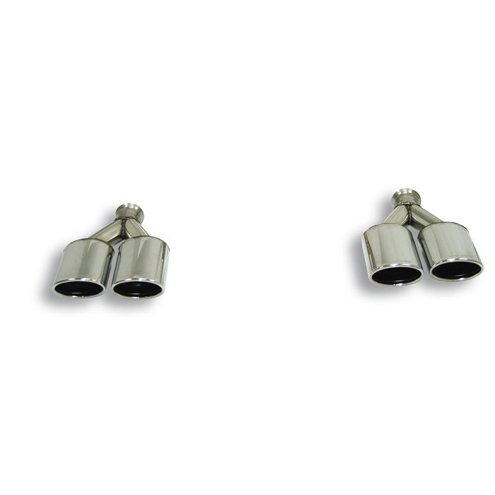 Oval endpipe kit Right + Left 120x80