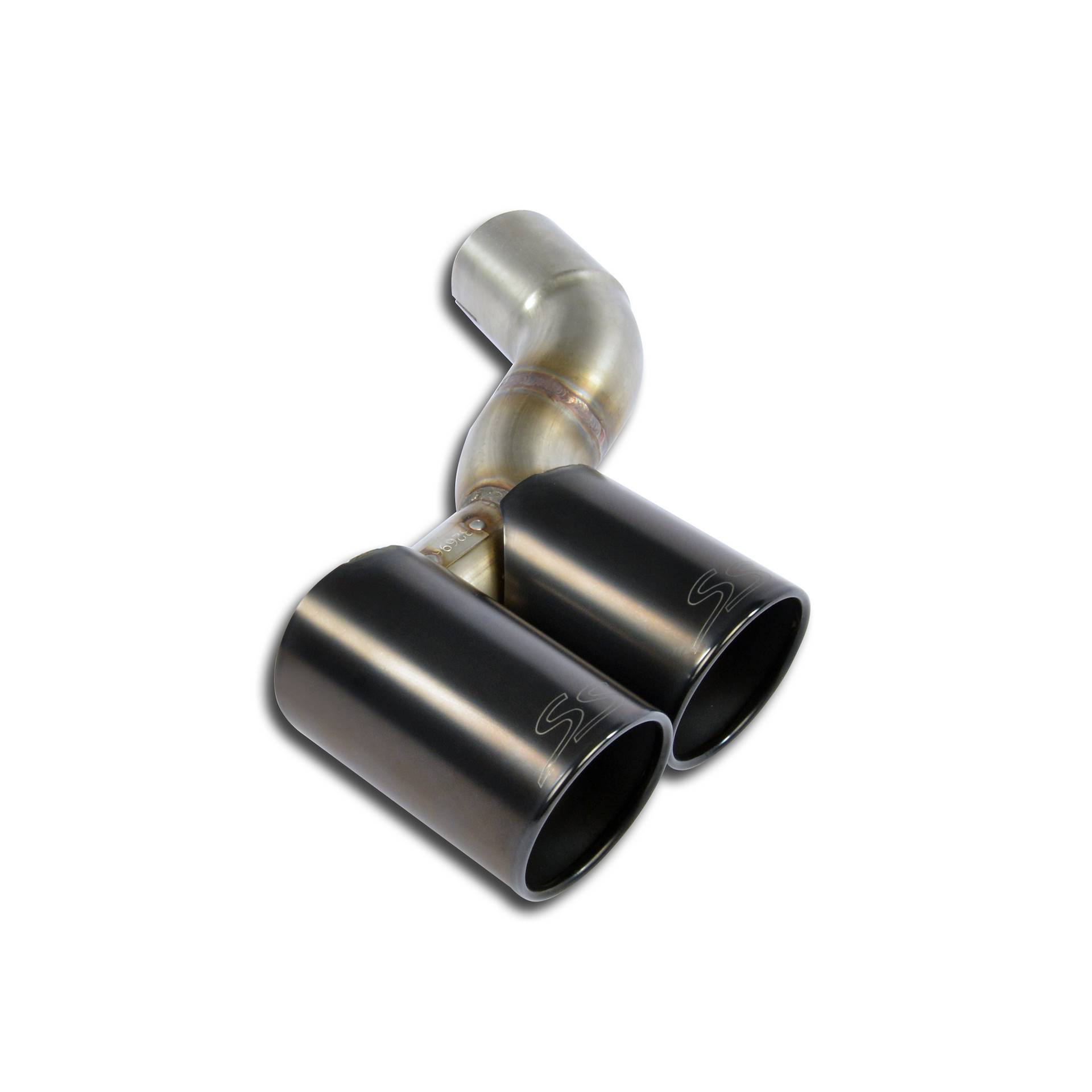 Connecting pipe kit Right + Gun Metal Grey endpipe OO90