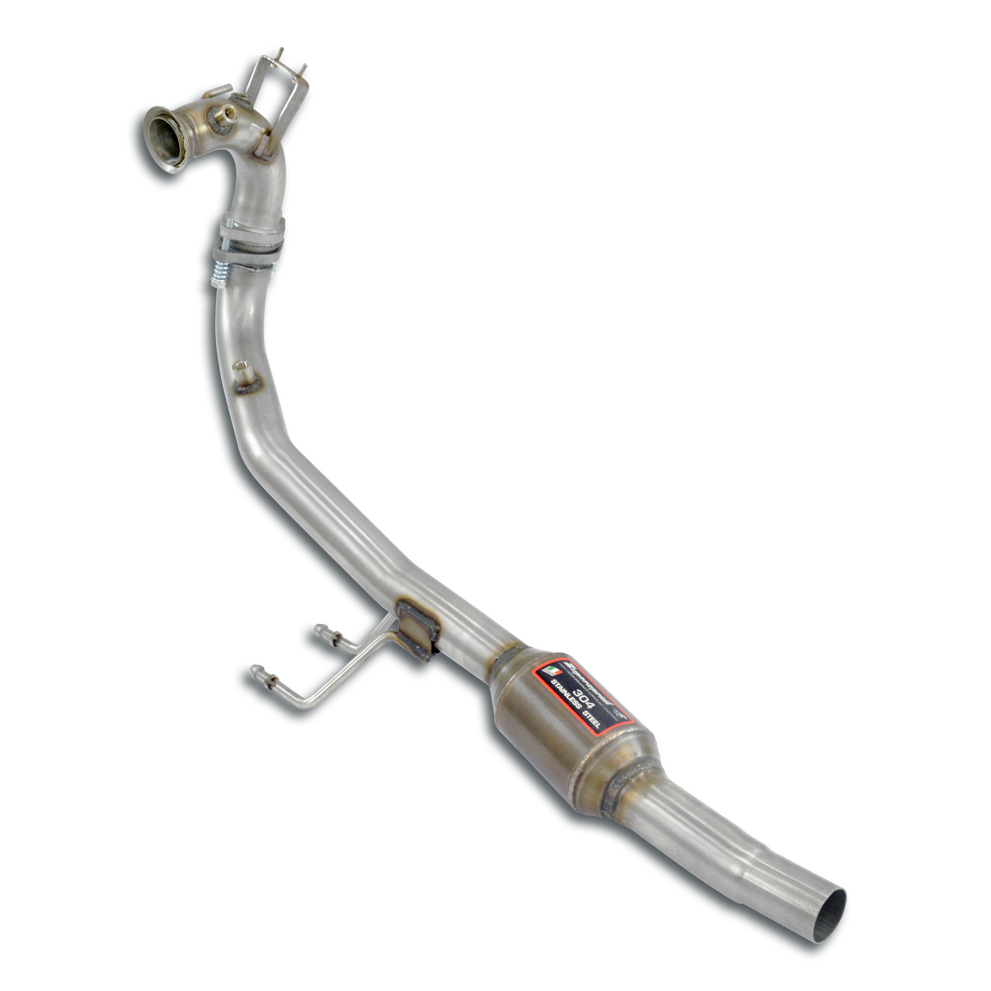 Turbo downpipe kit + metallic catalytic converter 100CPSI (Replace diesel-sooth filter) With bungs for the pressure fittings and O² sensor