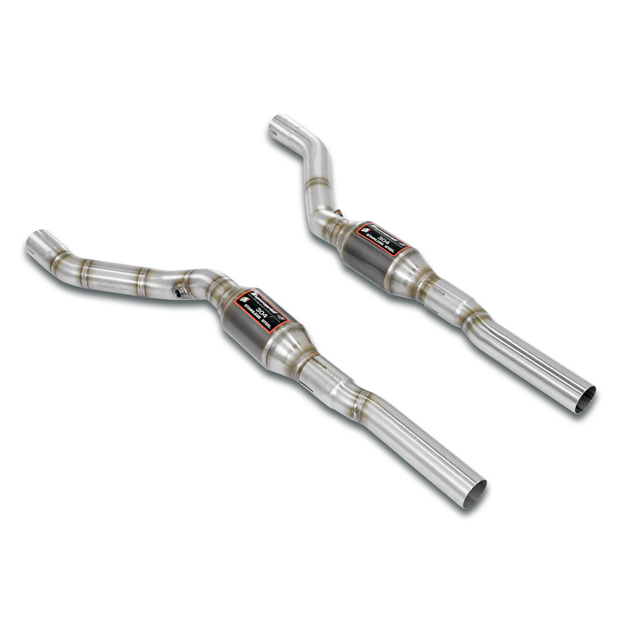 Front exhaust with Metallic catalytic converter right + left