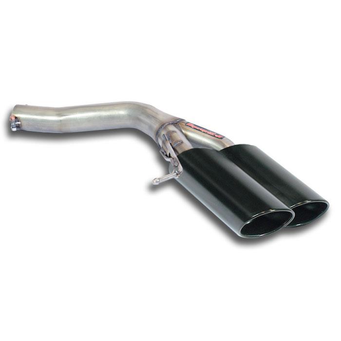 Tube de fuite droit 100x75 Gun Metal Grey (Suppression du silencieux)