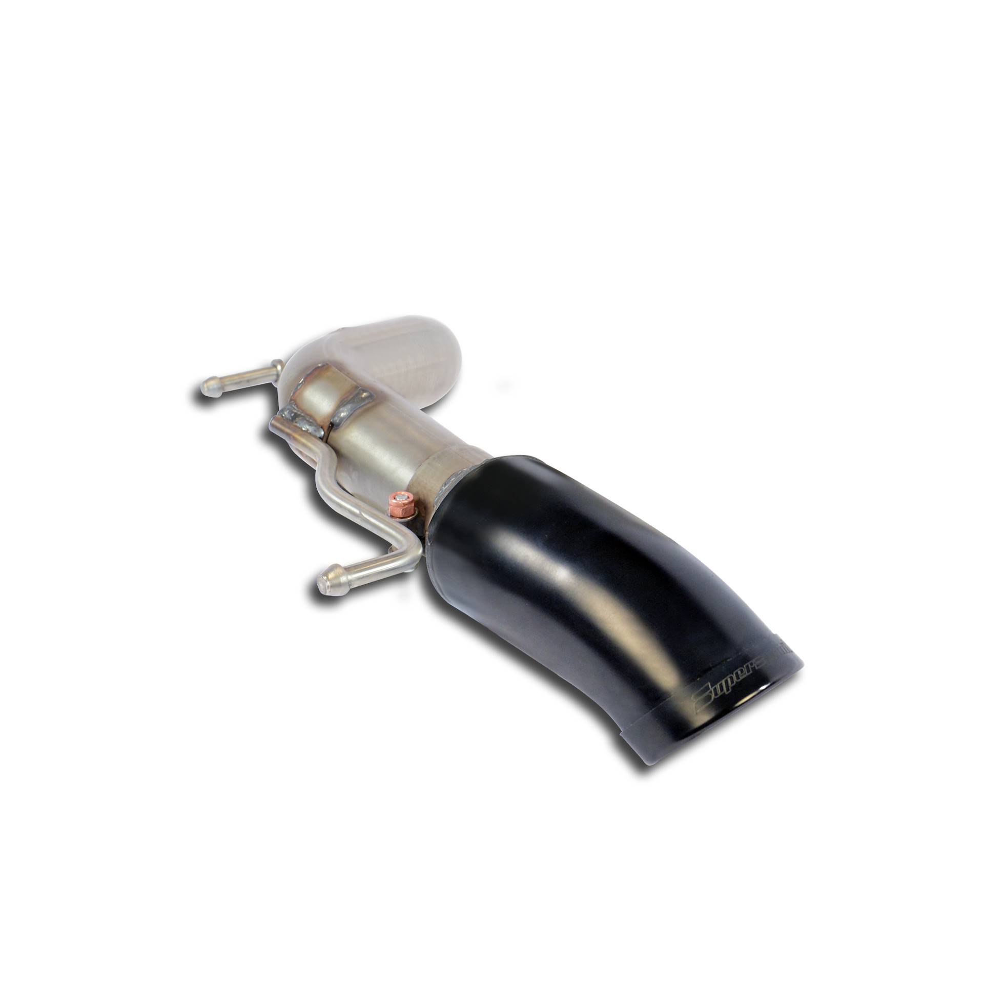 Rear pipe Left Gun Metal Grey O80 (Muffler delete)