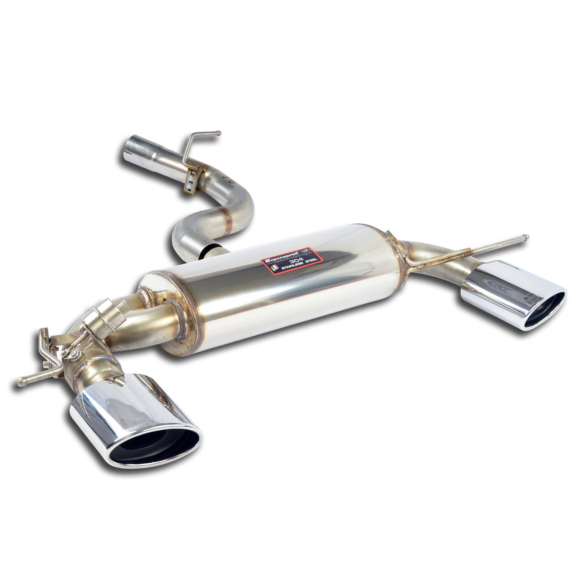 Rear exhaust right - left with valve, endpipes 145x95