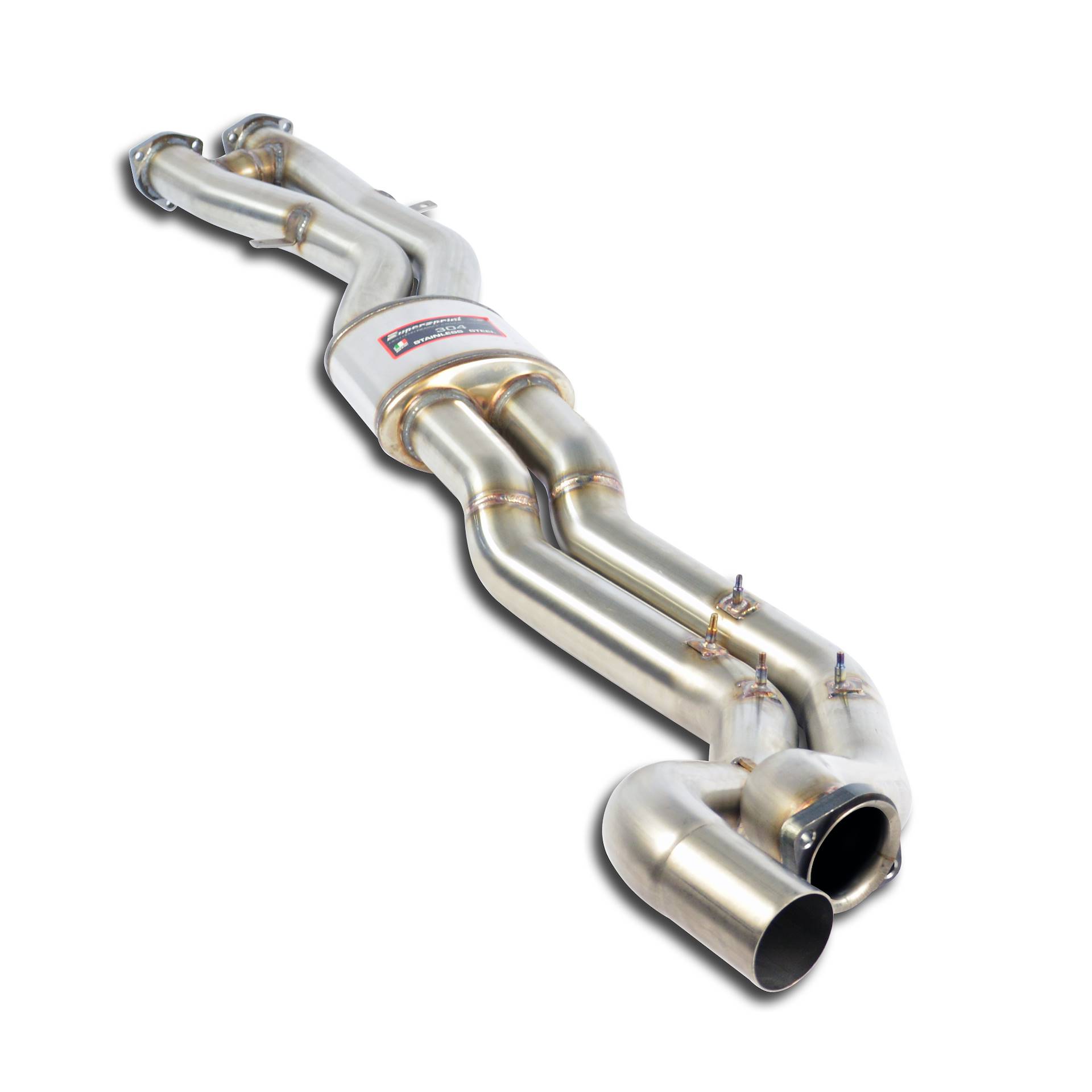 Centre exhaust Twin Pipe - Resonated