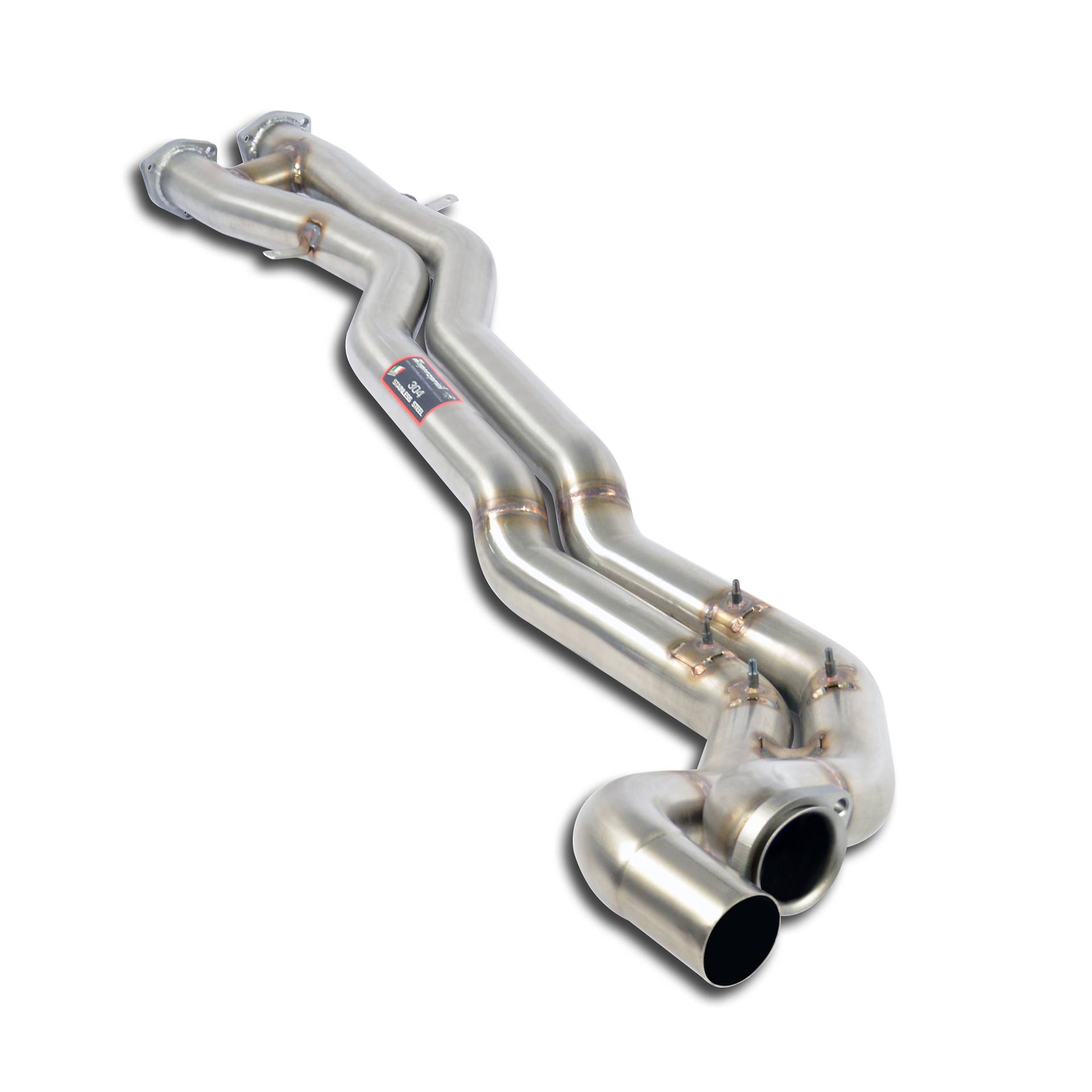 Centre exhaust Twin Pipe - non resonated